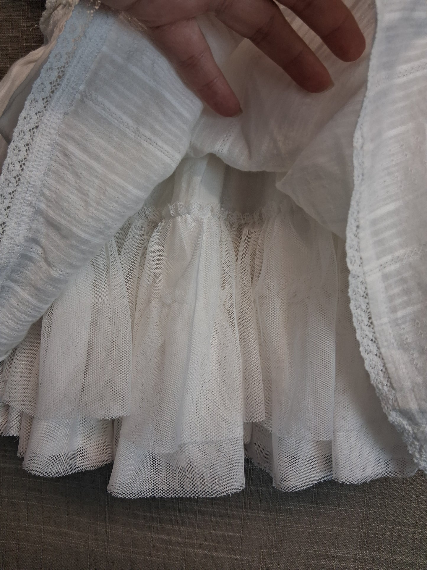 Next Girls White Sleeveless Dress With Matching Pants Age 3-6 Months