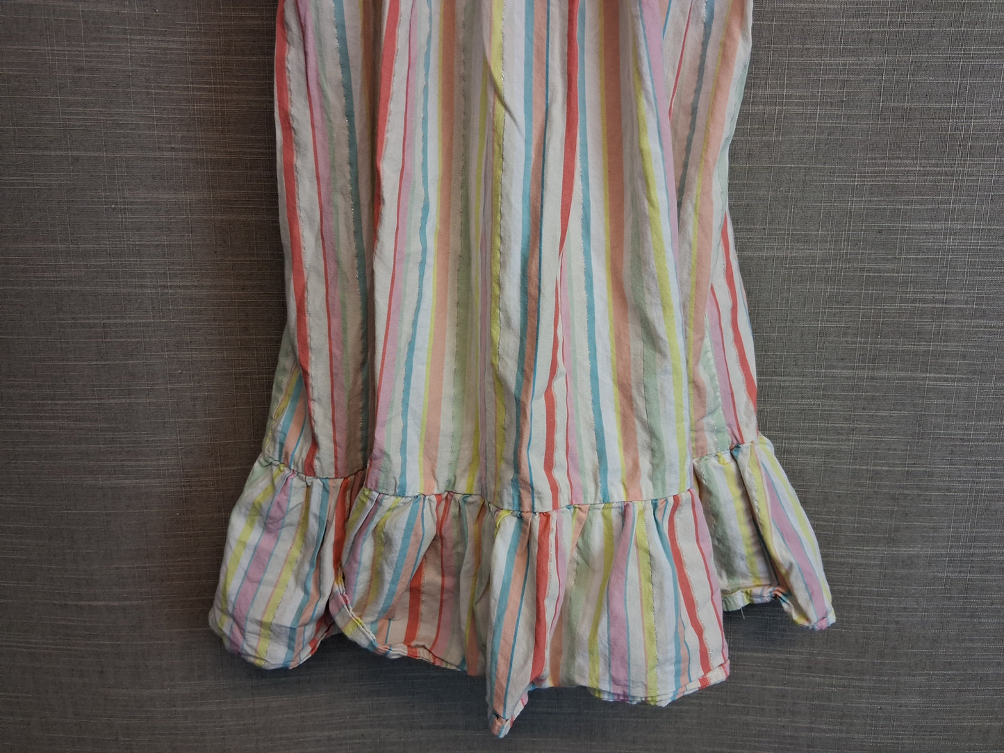H&M Girls Strappy Sundress Multicolour Striped Age 8-9 Years