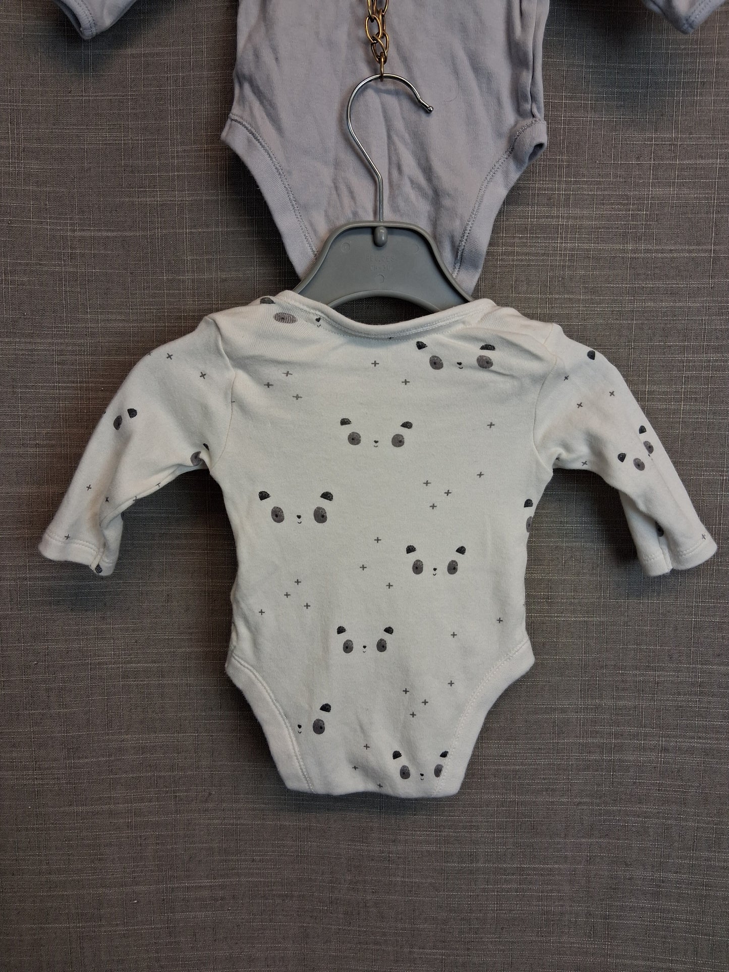 George Boys Long Sleeve Bodysuits X2 Age Tiny Baby