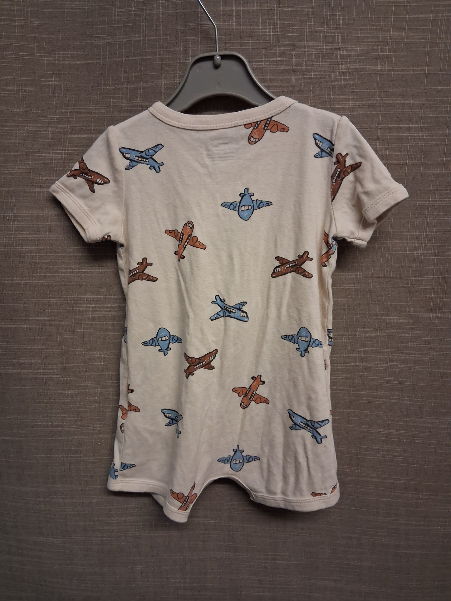 Carter's Boys Cream Areoplane Print Summer Romper Age 18 Months