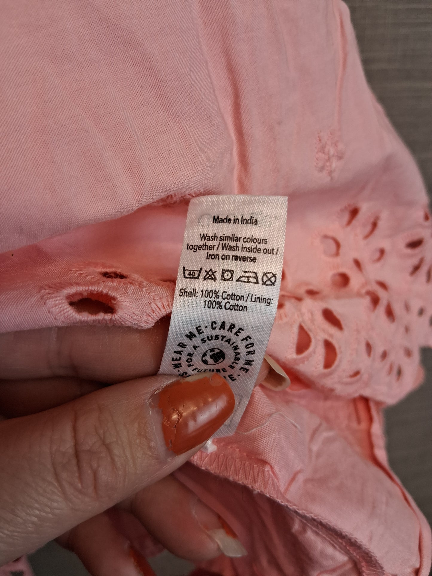 George Girls Pink Tiered Dress Cotton Age 8-9 Years