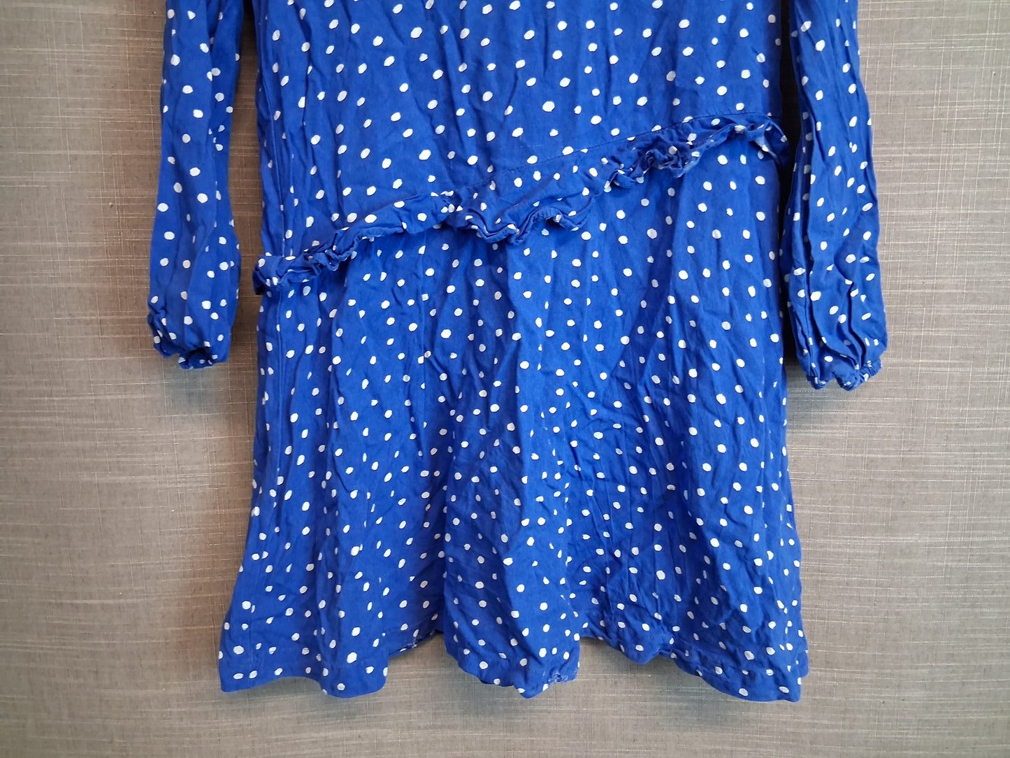 Next Blue Spotty A Line Dress Age 8 Years