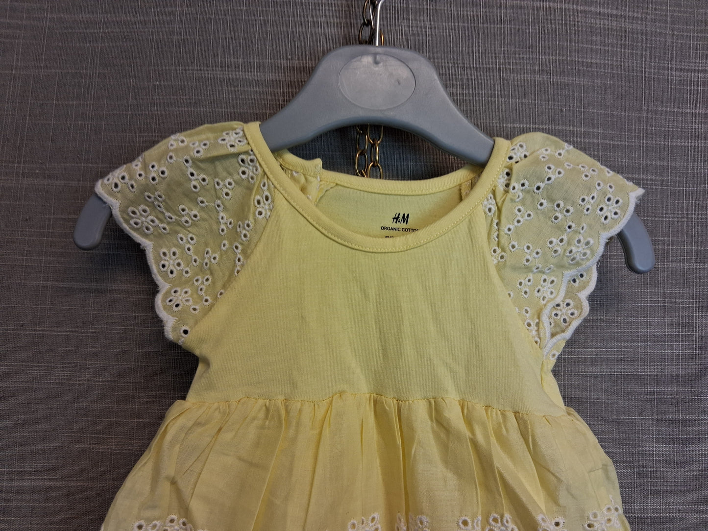 H&M Yellow Dress with Built in Vest Age Newborn