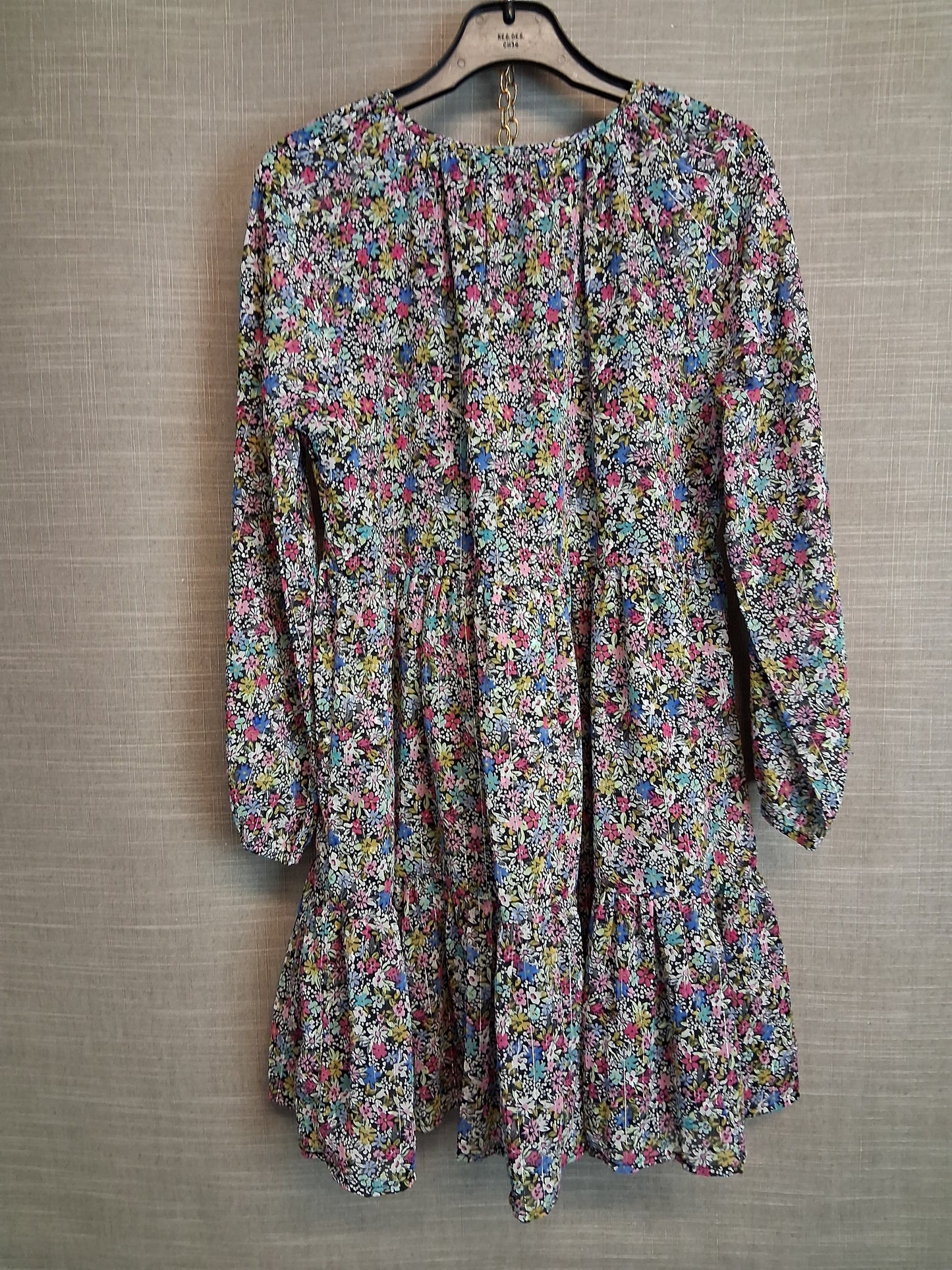 Nutmeg Girls Floral Multicolour Dress Long Sleeve Age 8-9 Years
