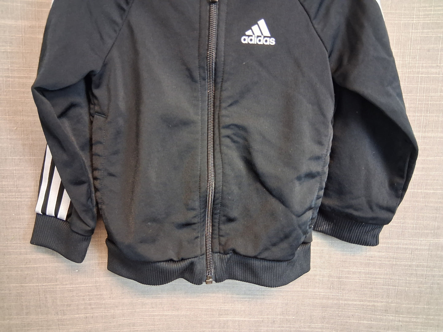 Adidas Boys Full Zip Jacket Age 18-24 Months Black and White