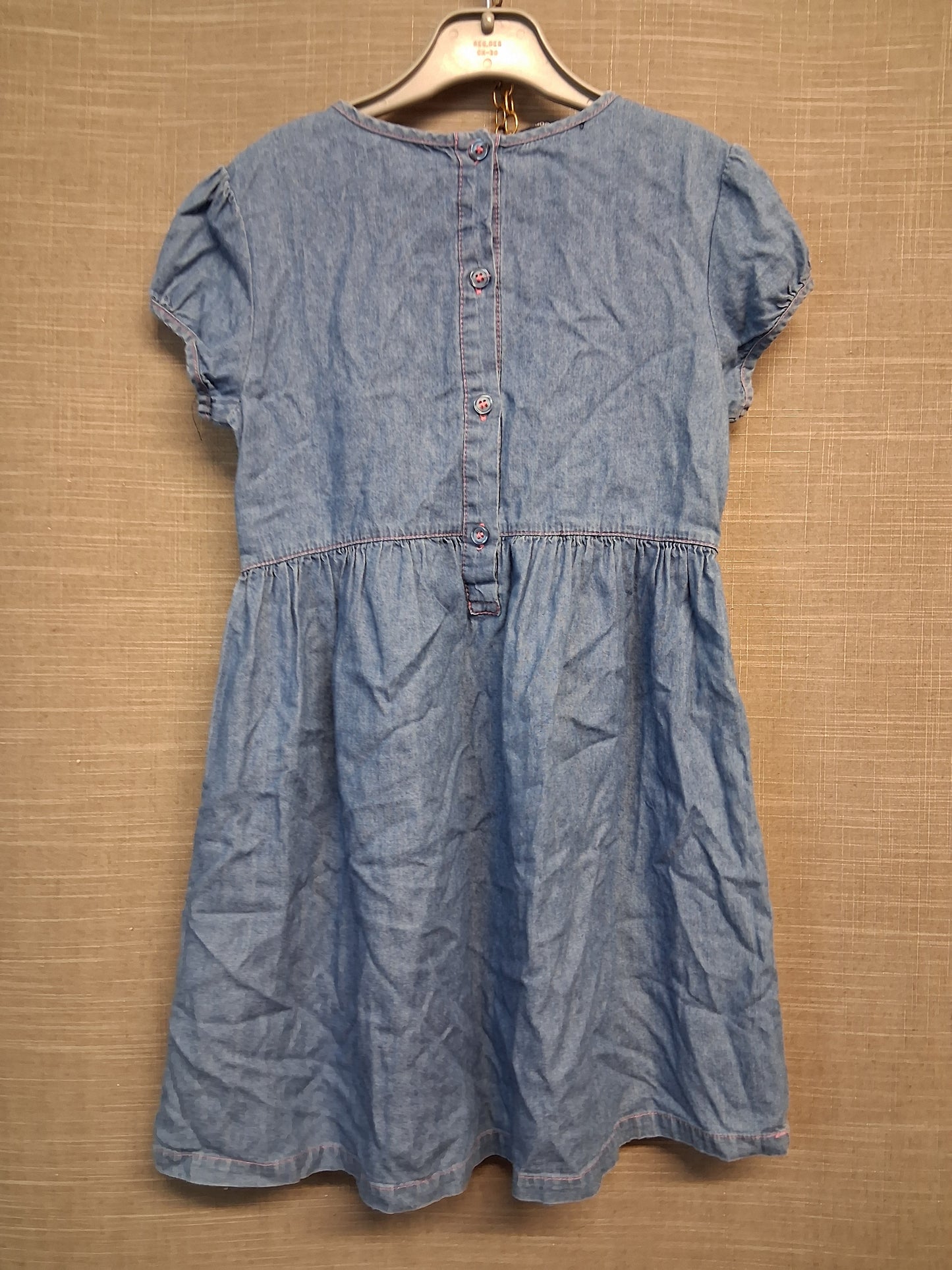 George Girls Denim Blue Dress Short Sleeve Age 5-6 Years