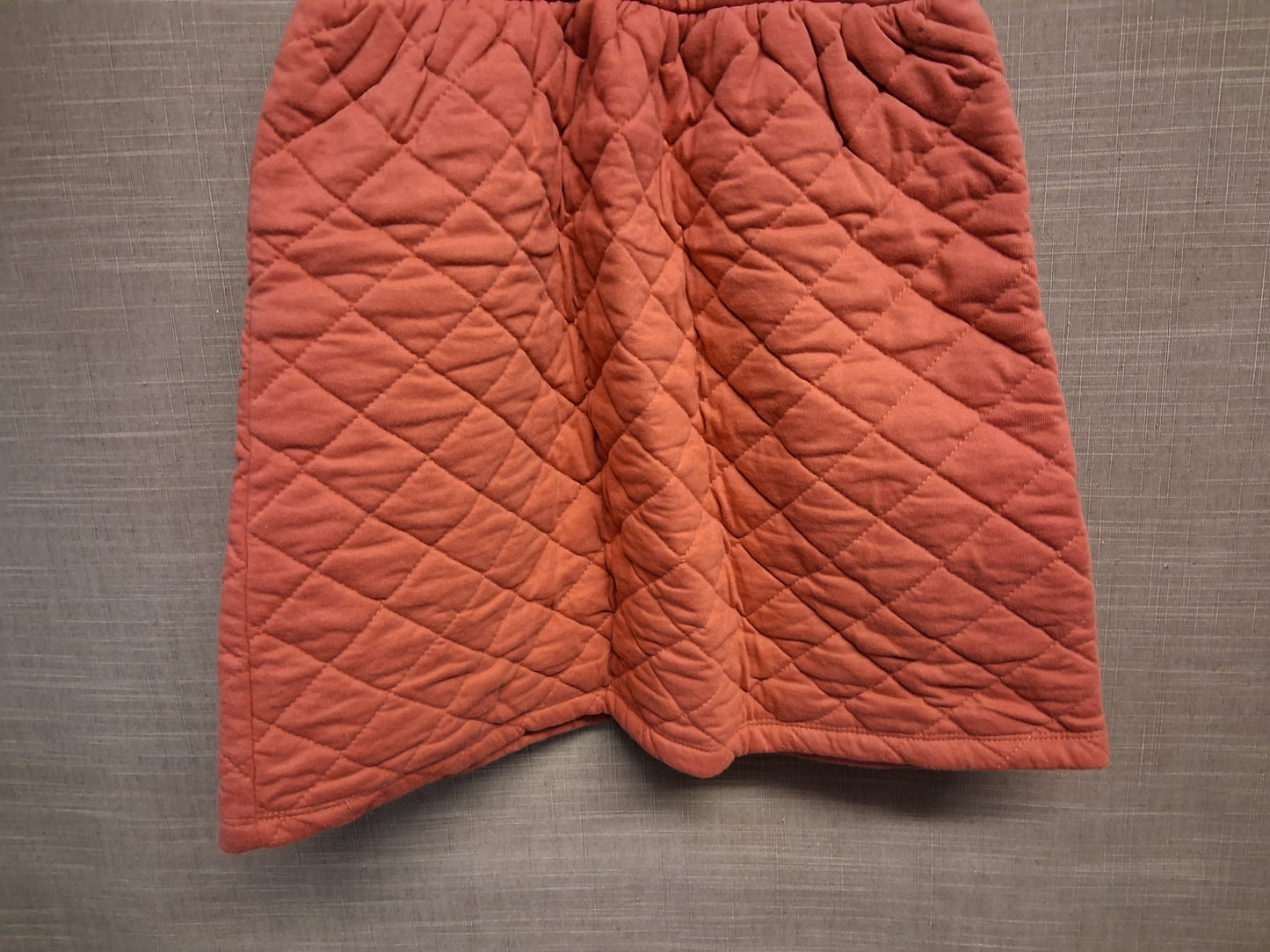 Next Coral Terracotta Quilted Pinafore Jersey Dress Age 3-4 Years