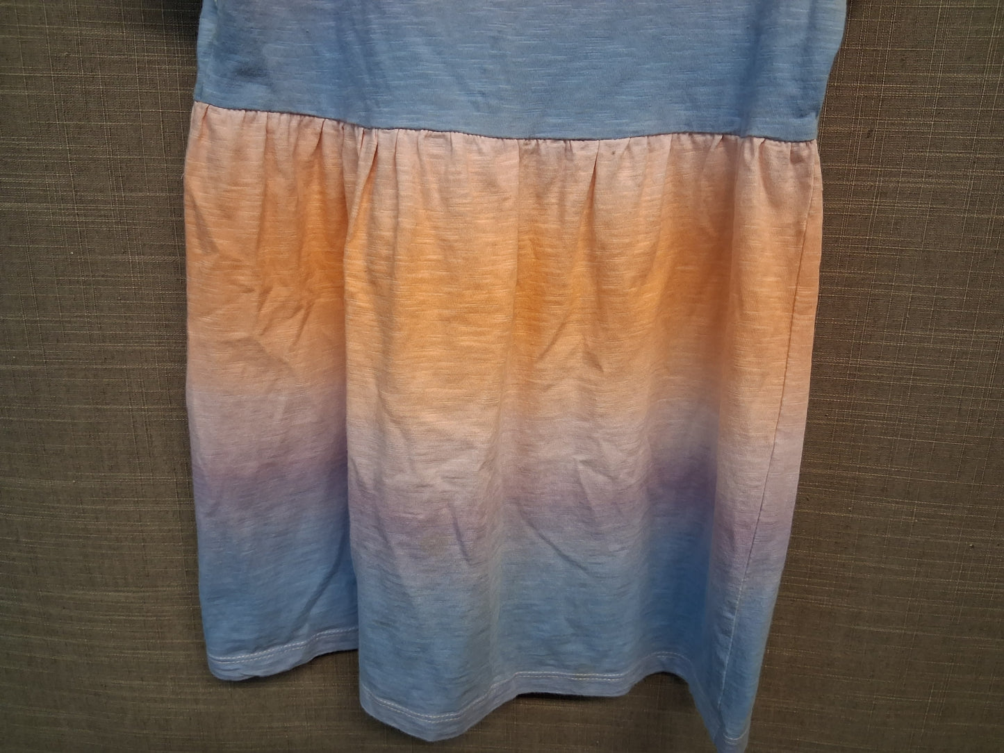 George Girs Ombre Blue Orange T-Shirt Dress Short Sleeve Jersey Age 4-5 Years