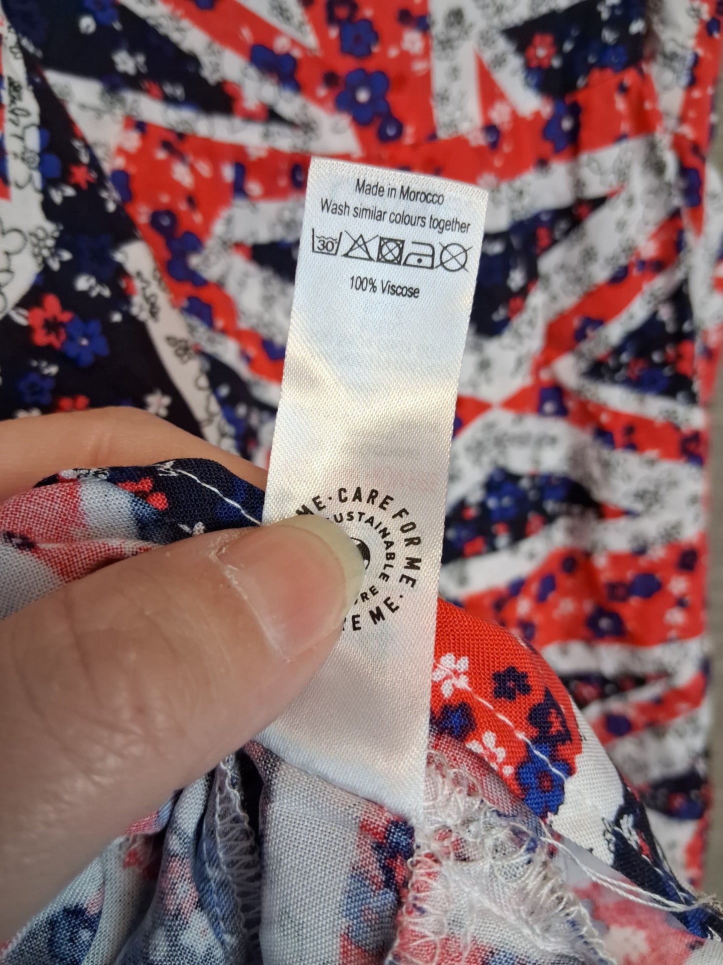 George Girls Union Jack Dress Age 3-4 Years Multicolour New