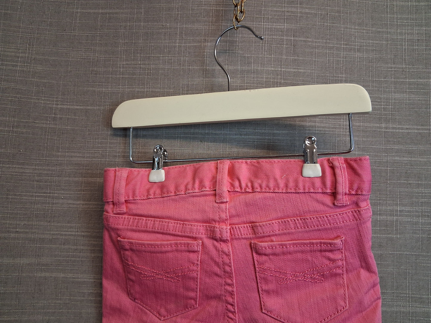 GAP Girls Pink Denim Shorts Age 12-18 Months Adjustable Waist