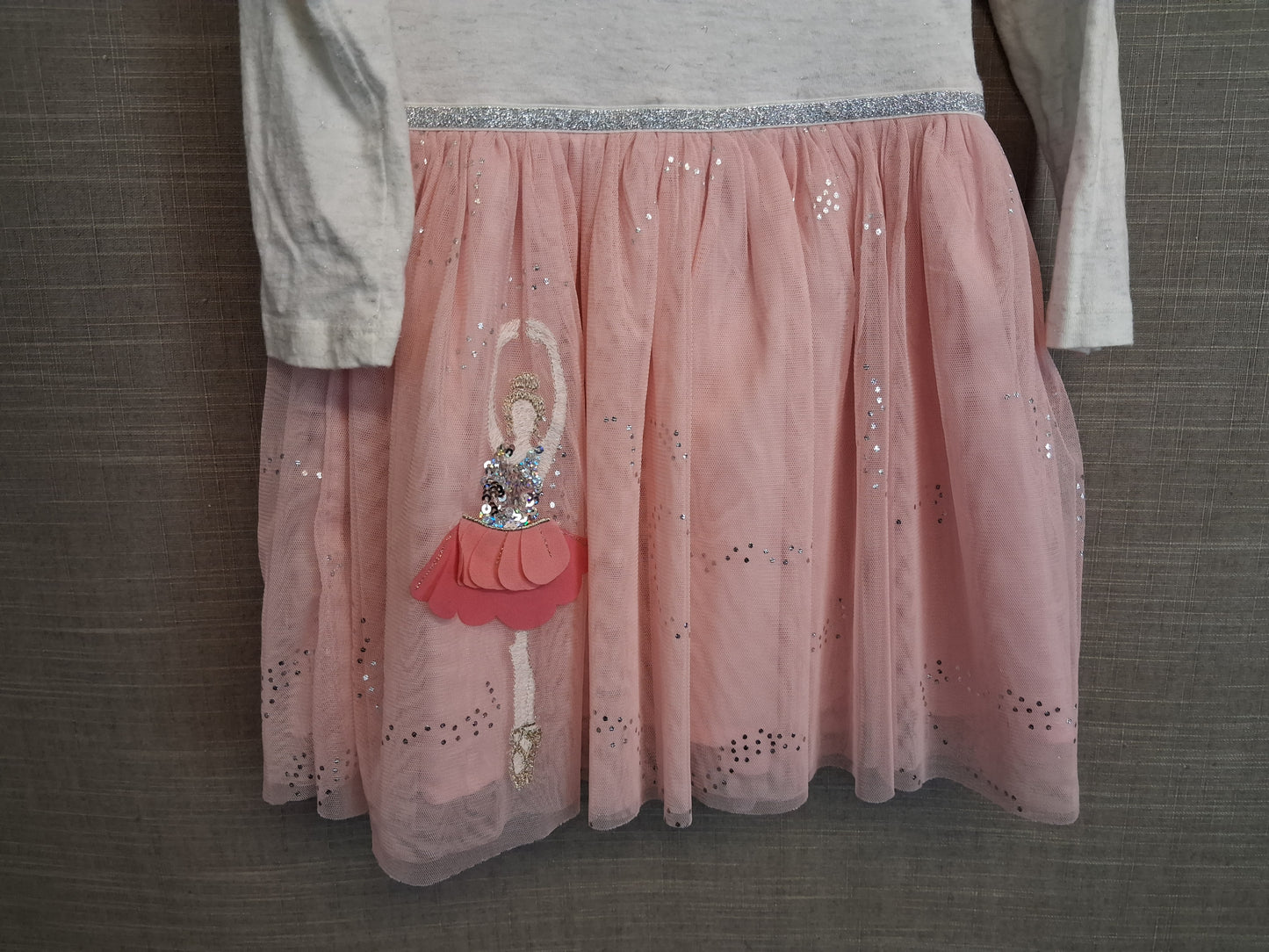 Monsoon Girls Pink Pretty Ballerina Dress Sequins Age 5-6 Years
