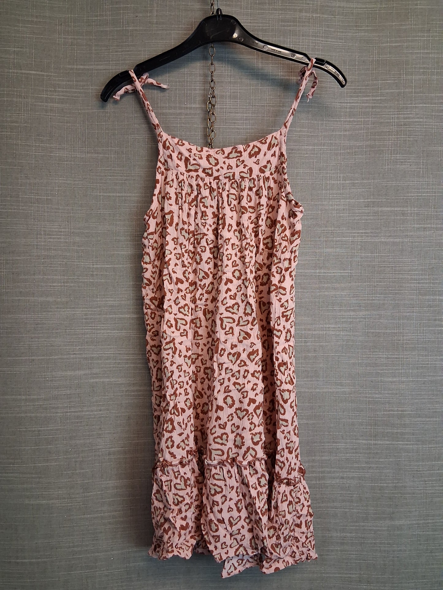 Primark Girls Pink Leopard Print Strappy Sundress Age 7-8 Years