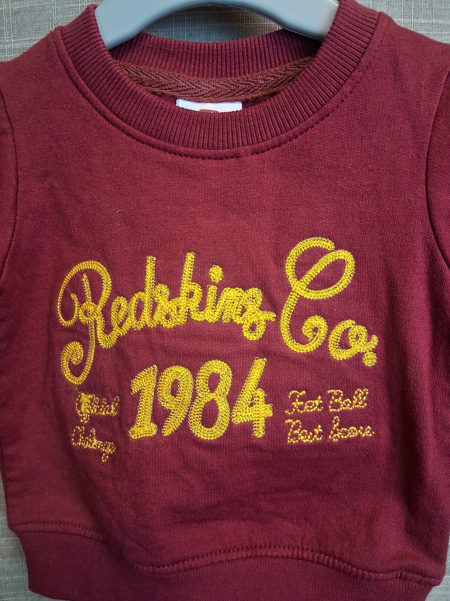 Redskins Boys Sweater Burgundy Red Age 6 Months