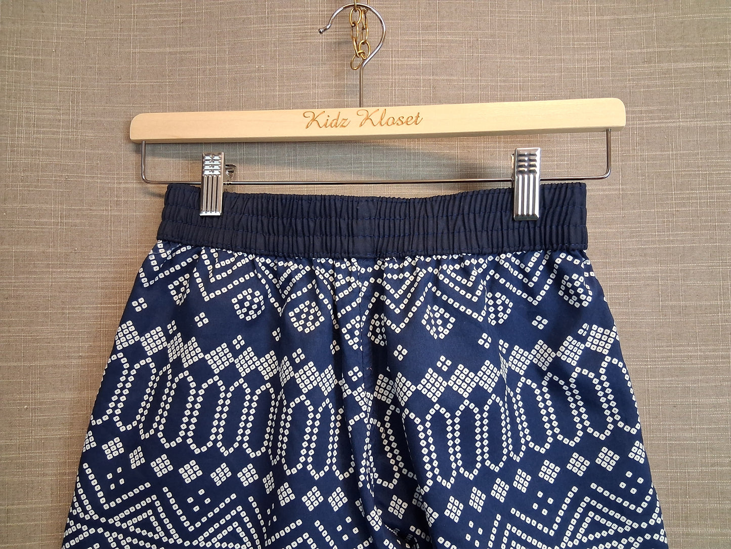 Girls Blue White Shorts Age 11-12 Years