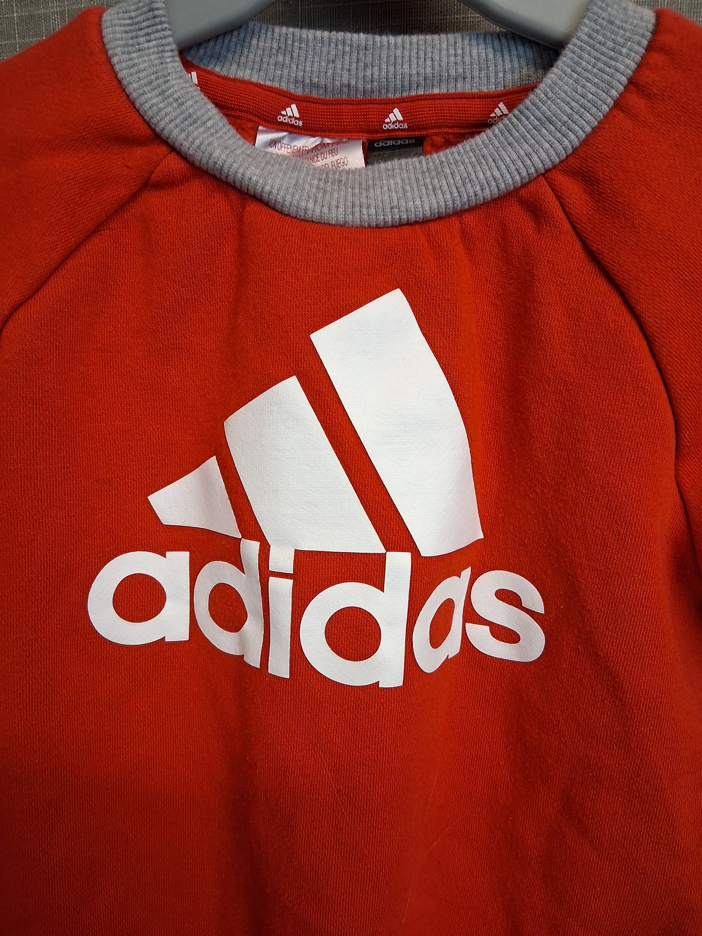 Adidas Boys Sweater Red Age 4-5 Years Jersey