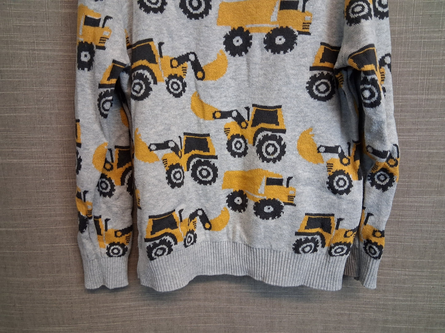 F&F Boys Knitted Jumper Construction Theme Grey Age 4-5 Years