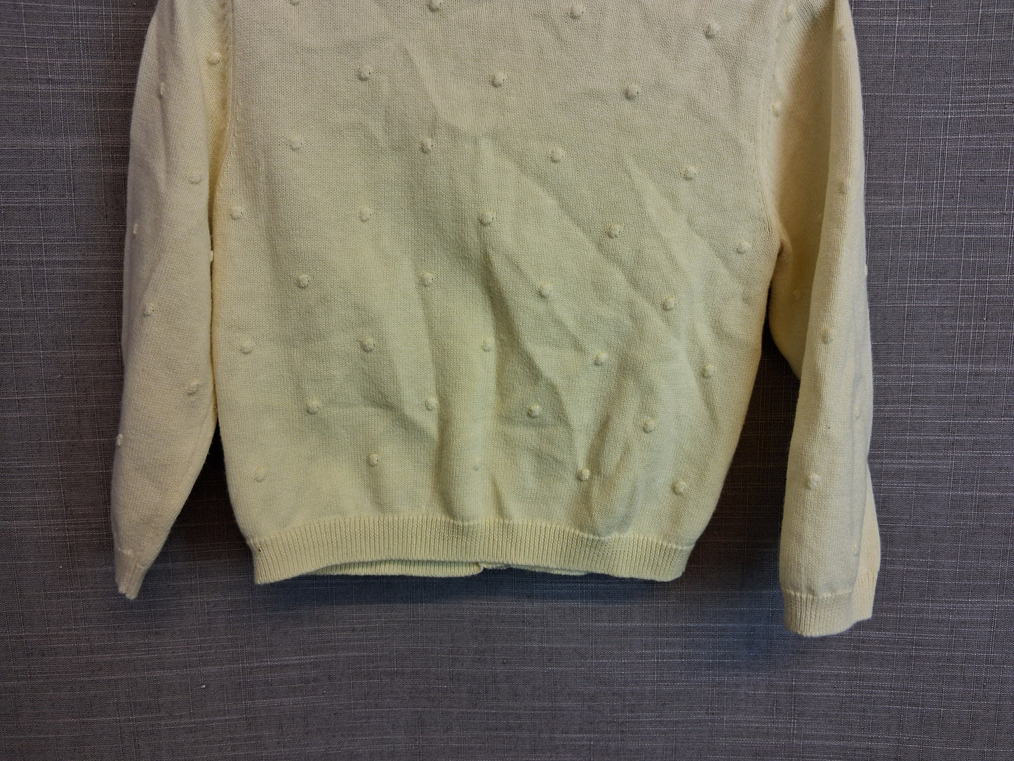 Matalan Girls Yellow Knitted Cardigan Age 18-24 Months 100% Cotton
