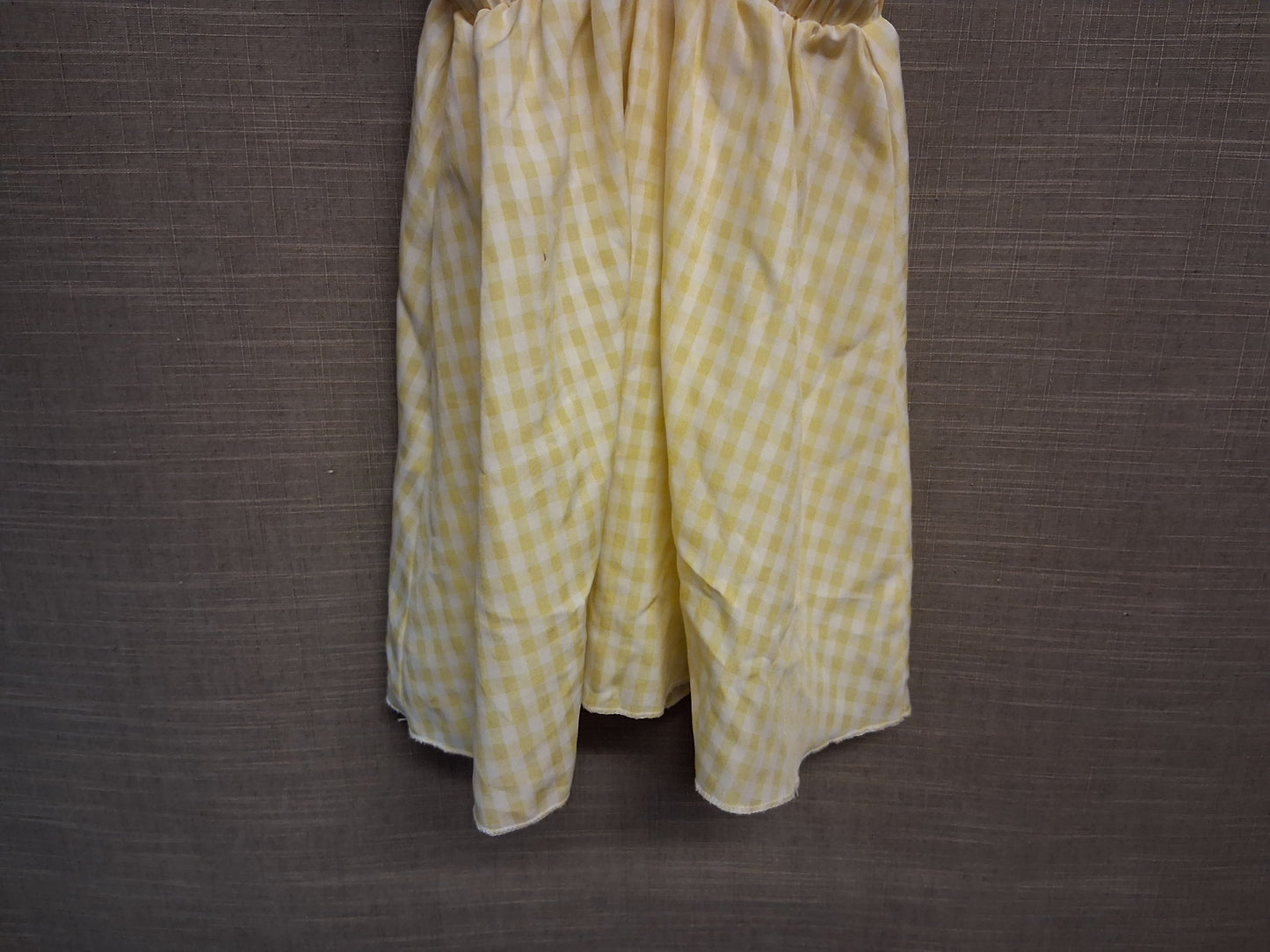 Shein Girls Yellow Check Pinafore Dress Age 6 Years