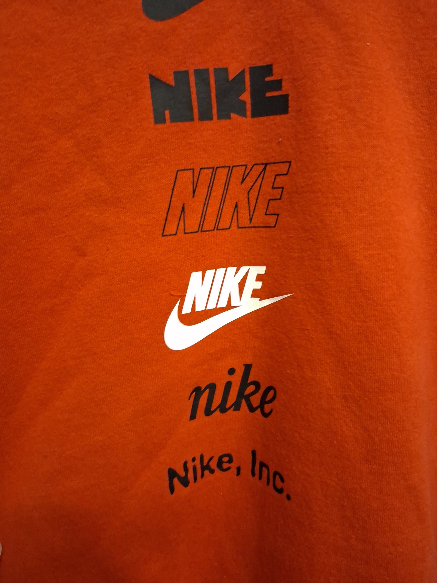 Nike Boys Red Hoodie Spellout Jersey Long Sleeve Age 5-6 Years