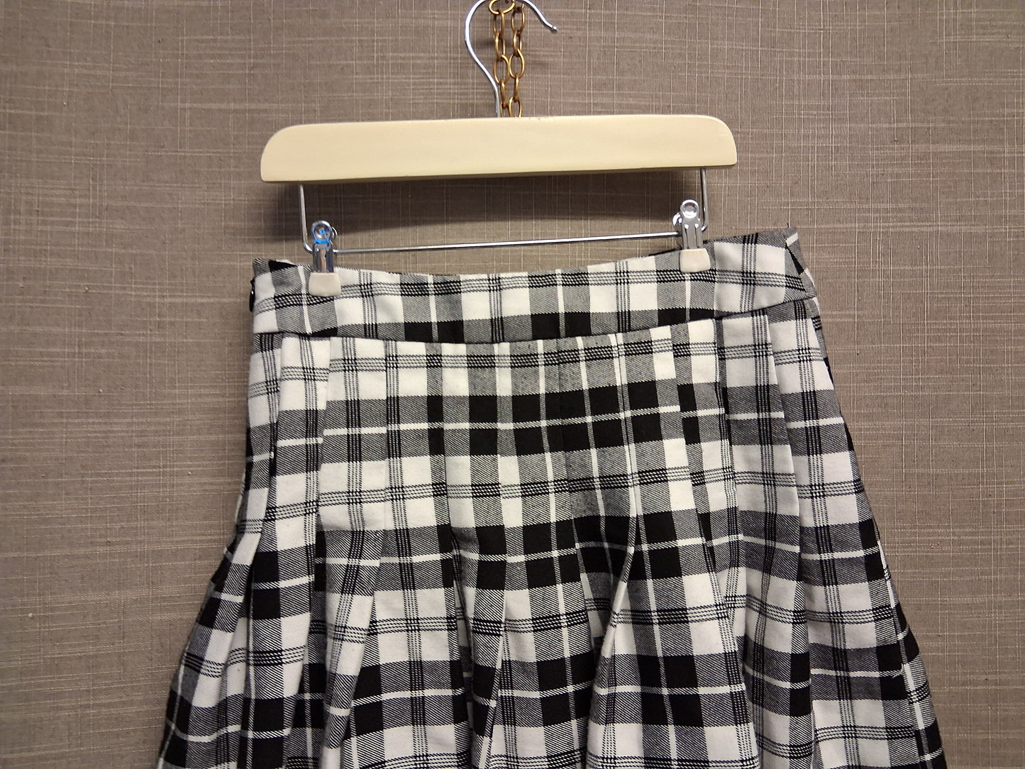 New Look Girls Black White Check Skirt Age 10 Years