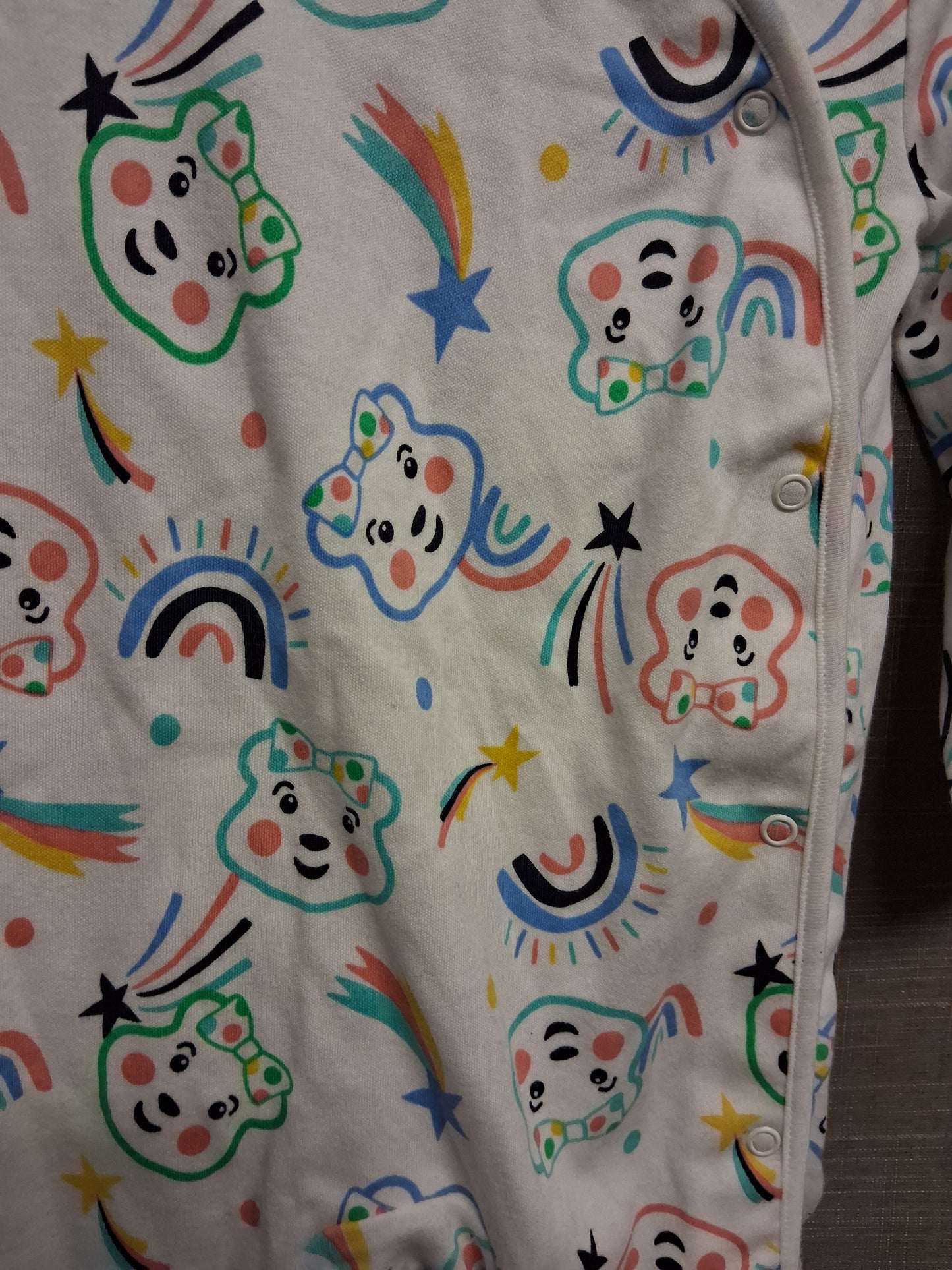 George Girls "Pudsey" Children in Need Blush Sleepsuit Romper Age 9-12 Months New
