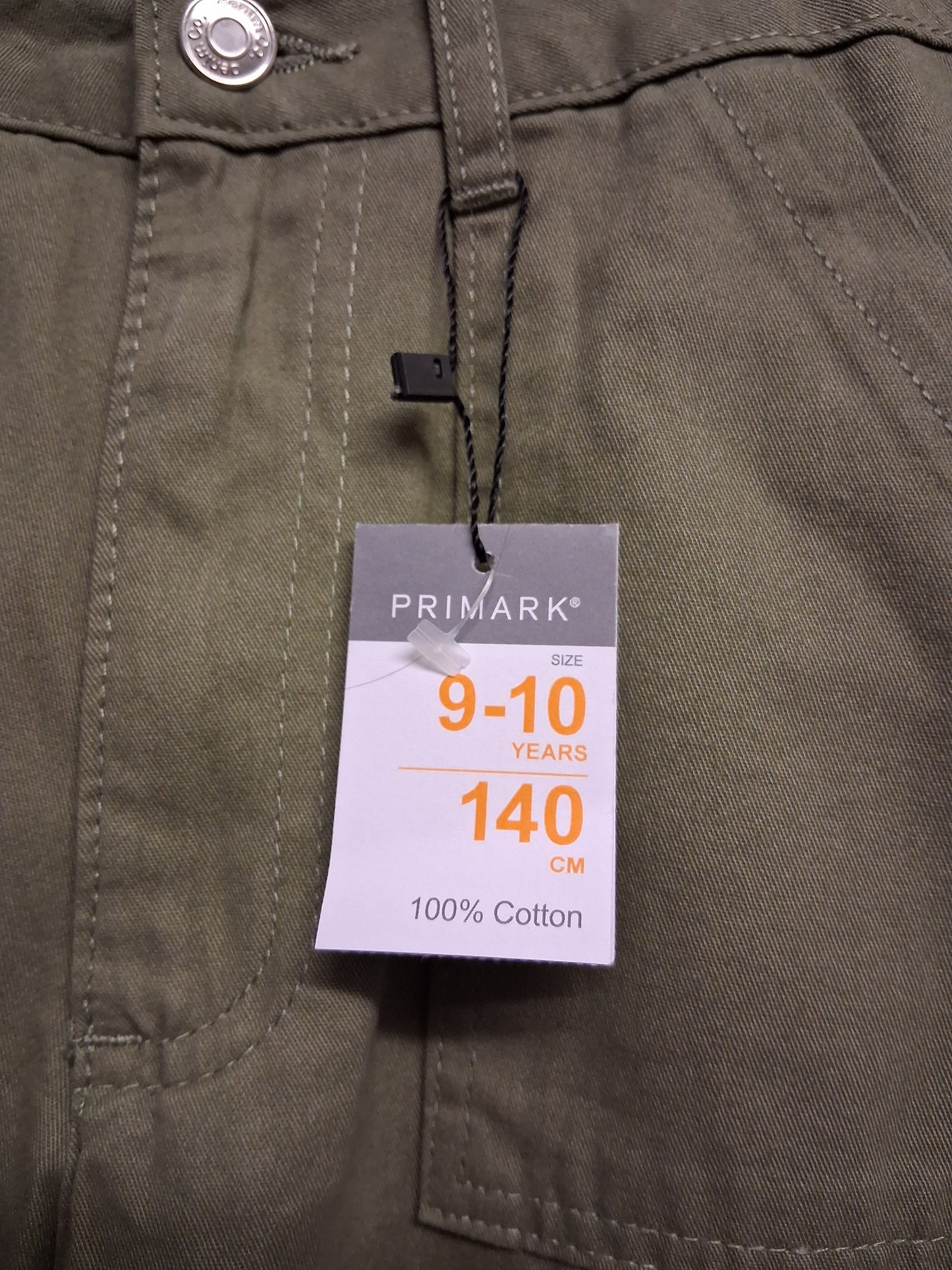 Primark Girls Khaki Cargo Trousers Age 9-10 Years New