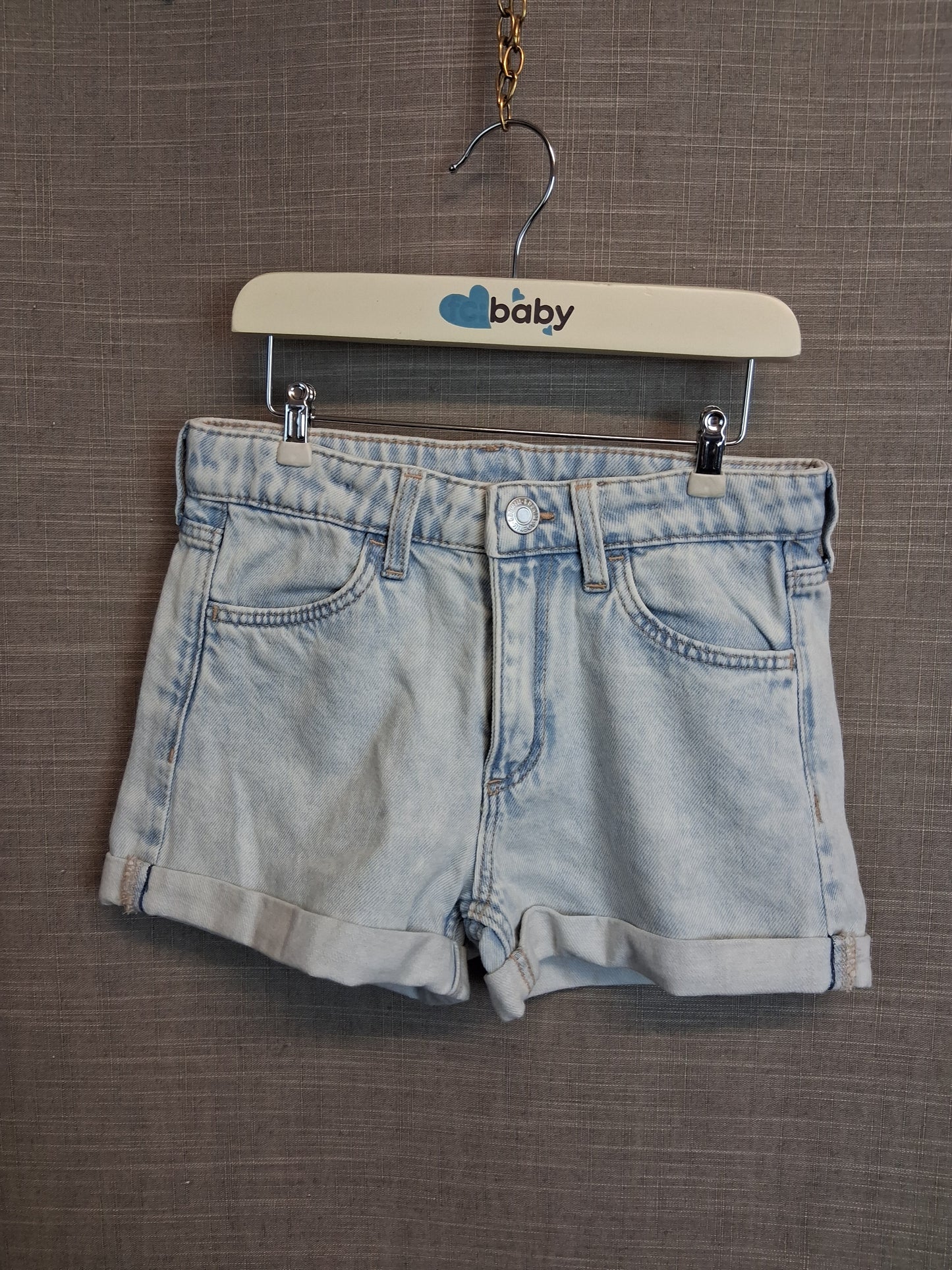 H&M Girls Light Blue Denim Shorts Age 6-7 Years New