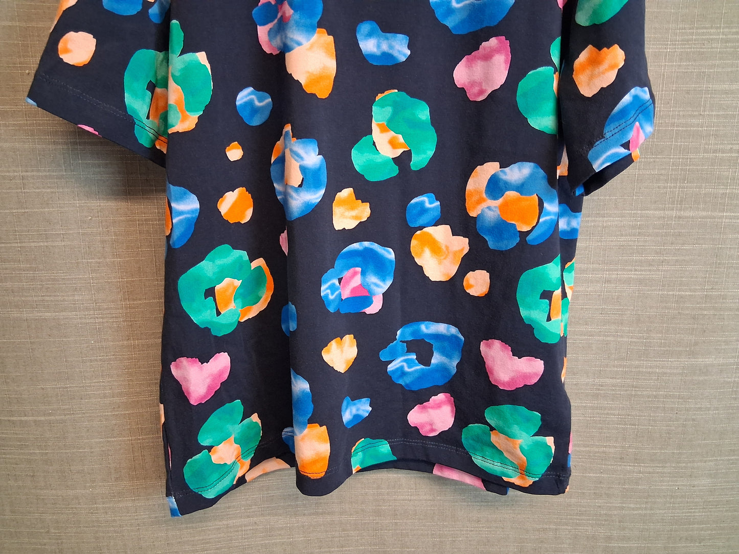 Next Girls Oversized T-Shirt Blue Animal Print Short Sleeve Age 6 Years