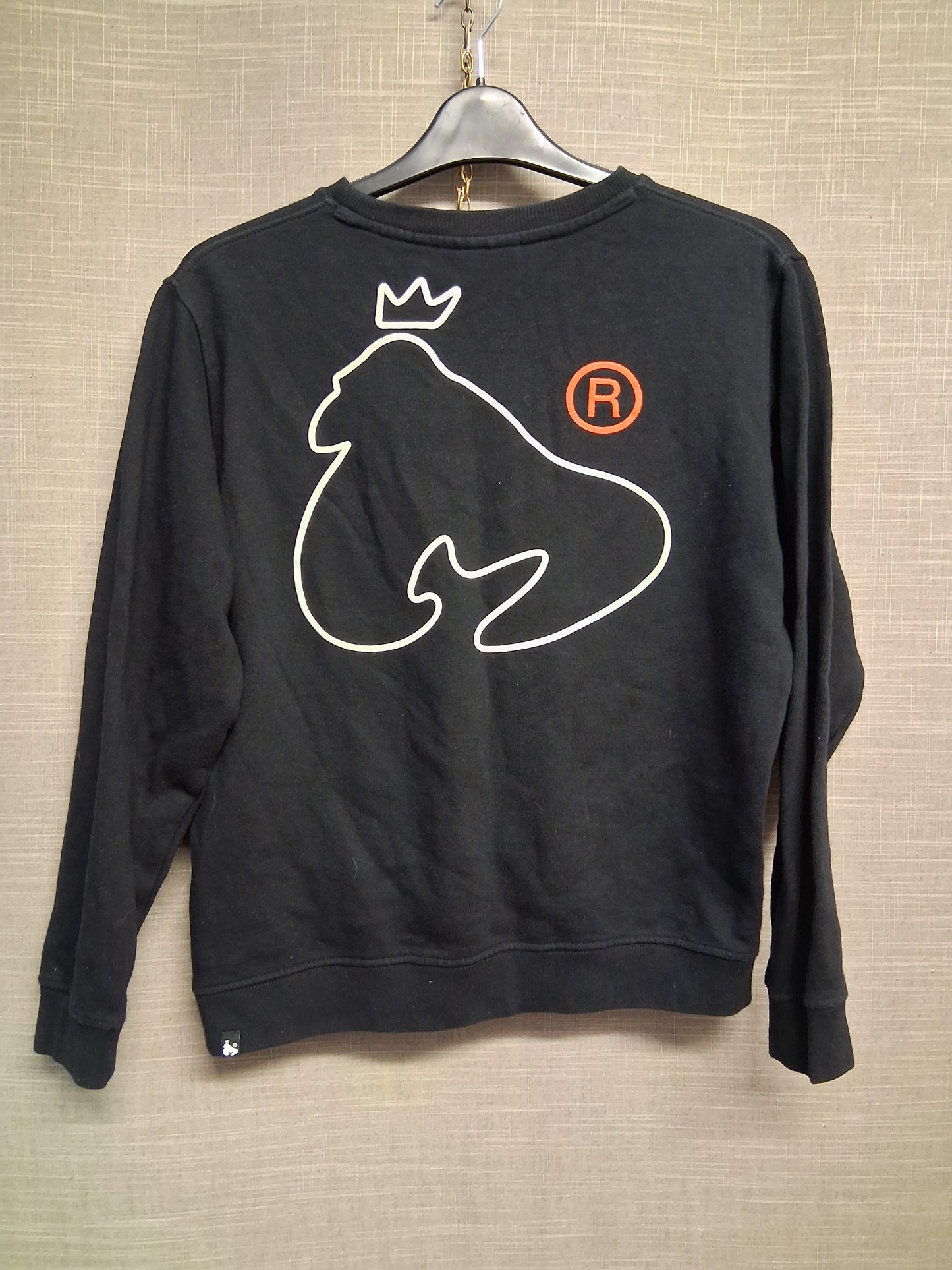 Money Club Boys Black Sweater Graphic Print on Back Age 13-14 Years