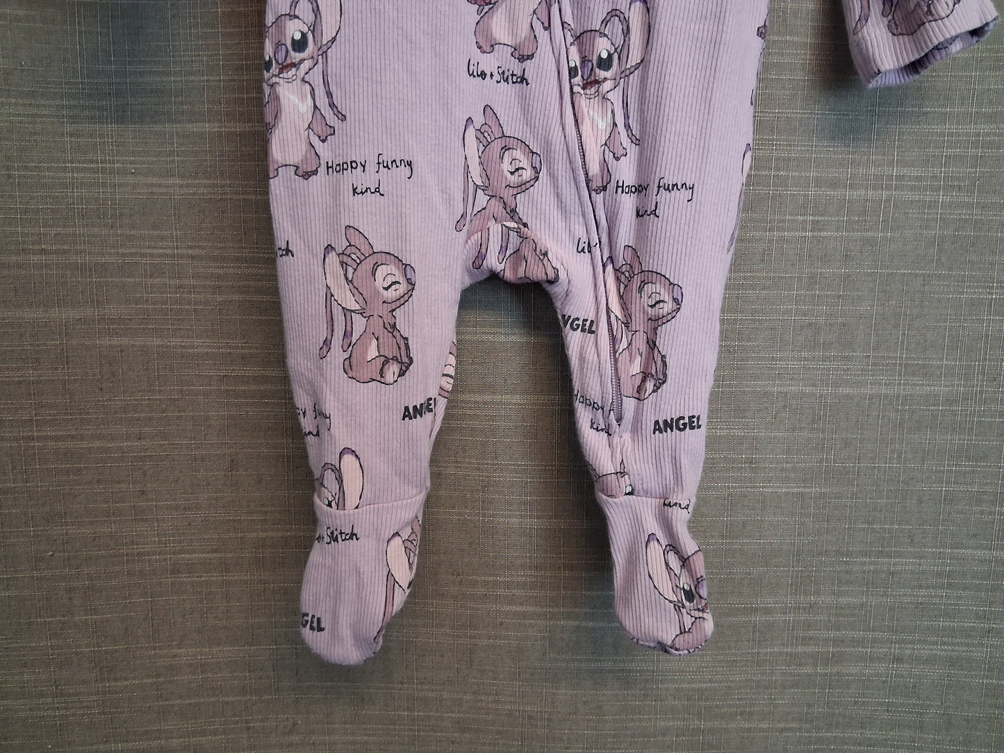 Disney Stitch Lilac Sleepsuit Age Tiny Baby