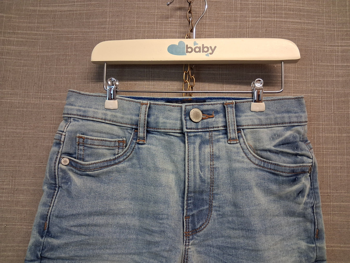 Next Boys Blue Denim Shorts Jorts Age 6 Years Adjustable Waist