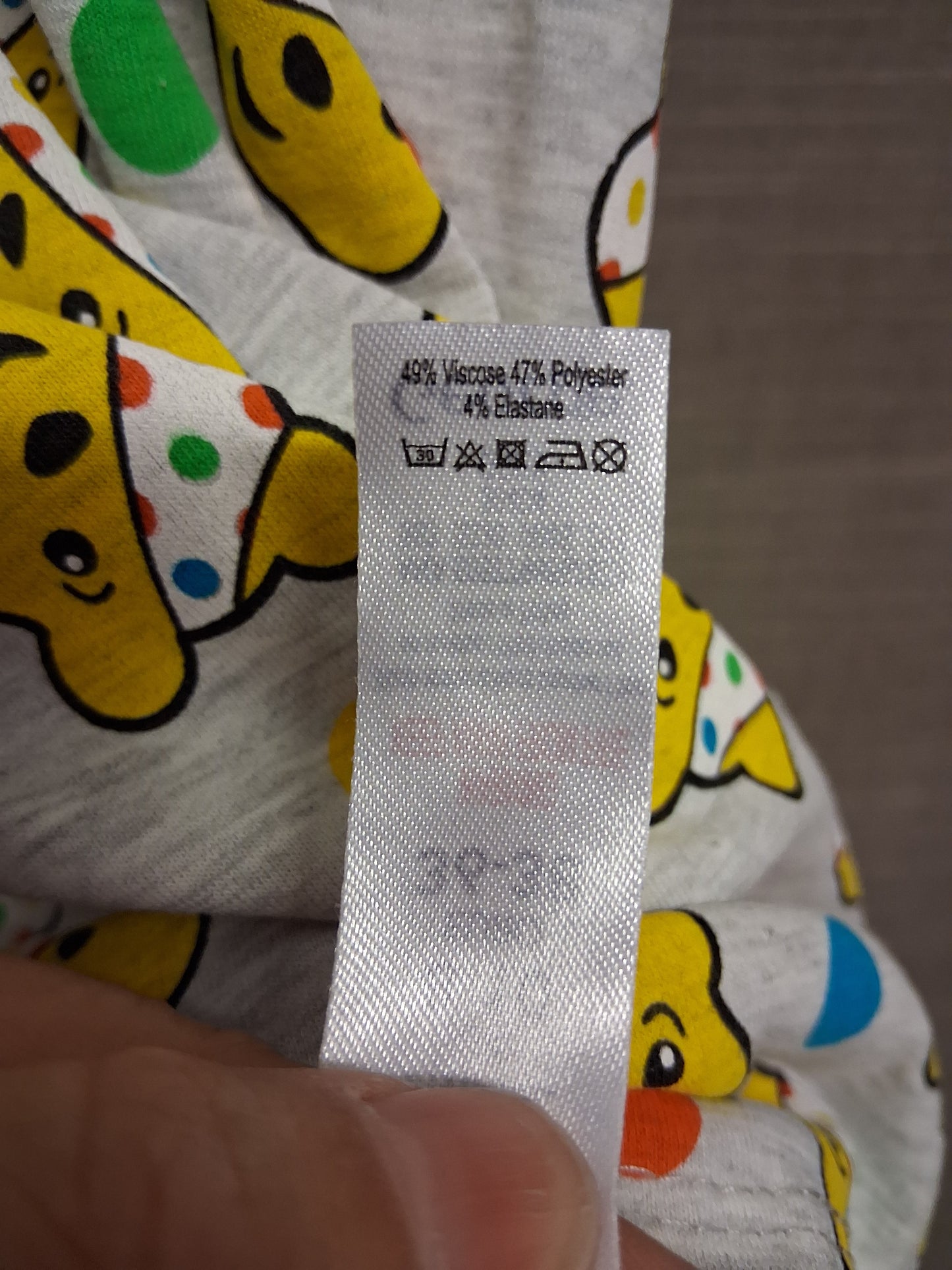 George Ladies/Teen "Pudsey" Children in Need A Line Dress 3/4 Sleeve Size S