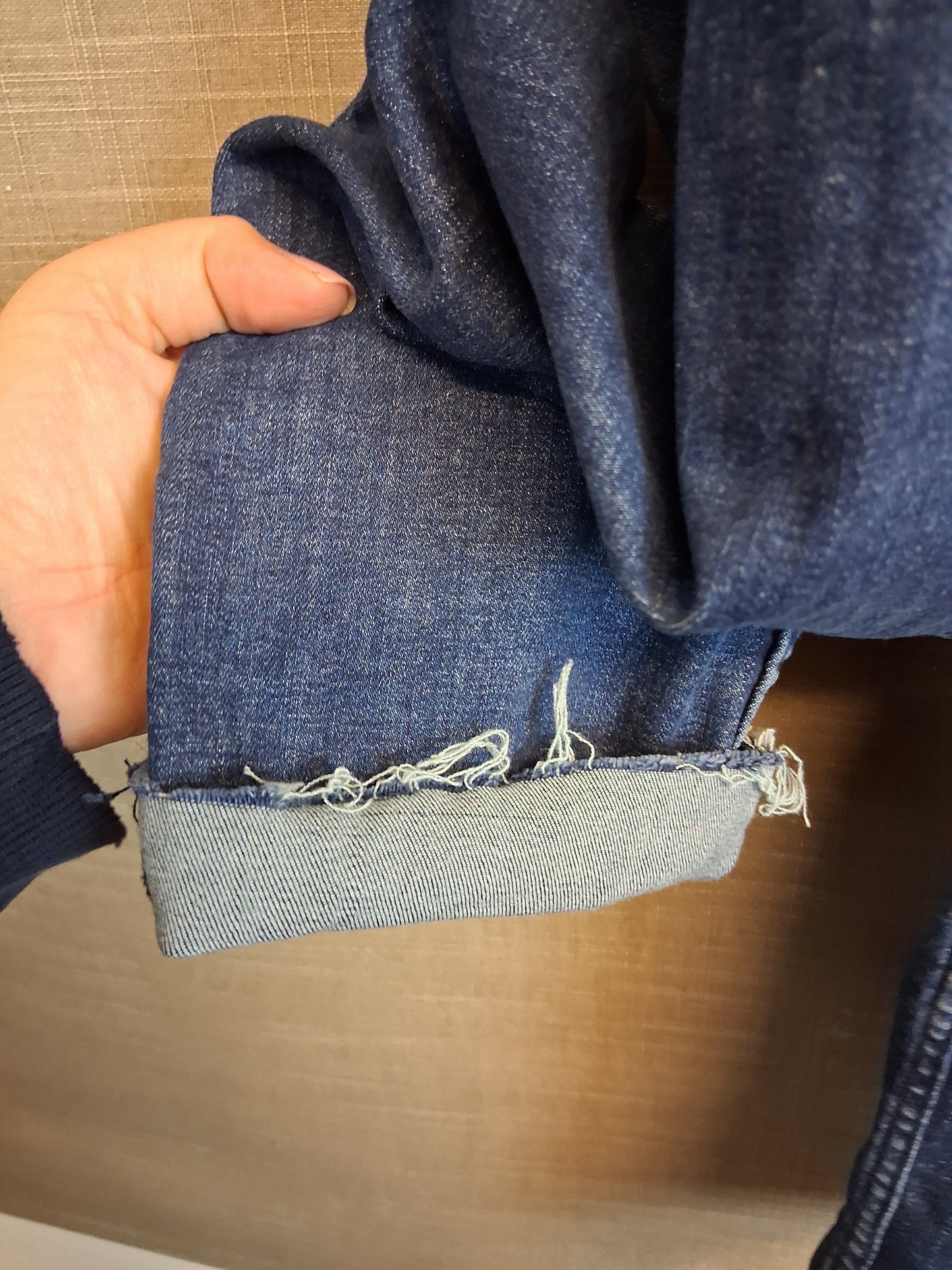 H&M Girls Denim Blue Dungarees Blue Frayed Hem Age 11-12 Years