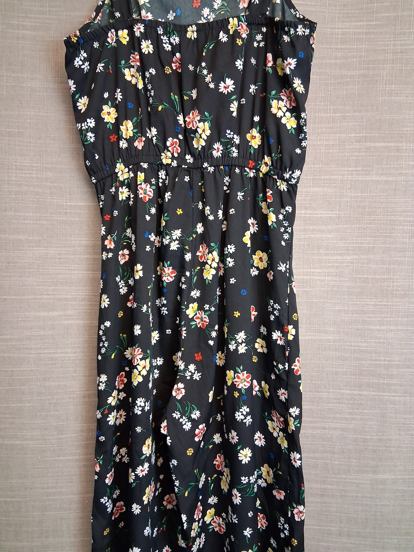 New Look Girls Black Floral Jumpsuit Lightweight Age 13 Years