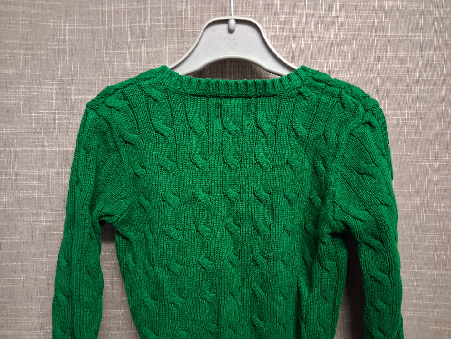 Polo Ralph Lauren Boys Green Cable Knit Jumper Pullover Age 2 Years