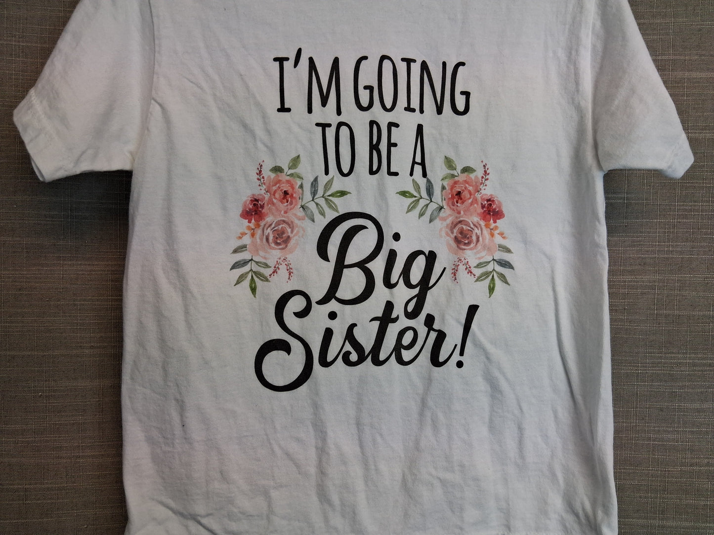 Russel Girls "I'm going to be a big Sister" T-Shirt Age 7-8 Years