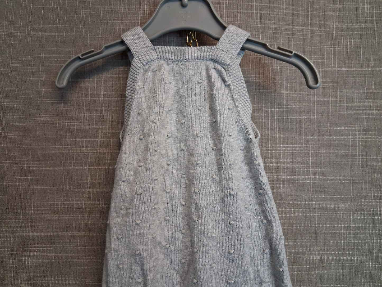 Billie Faiers Boys Grey Knitted Bunny Dungarees Age Tiny Baby