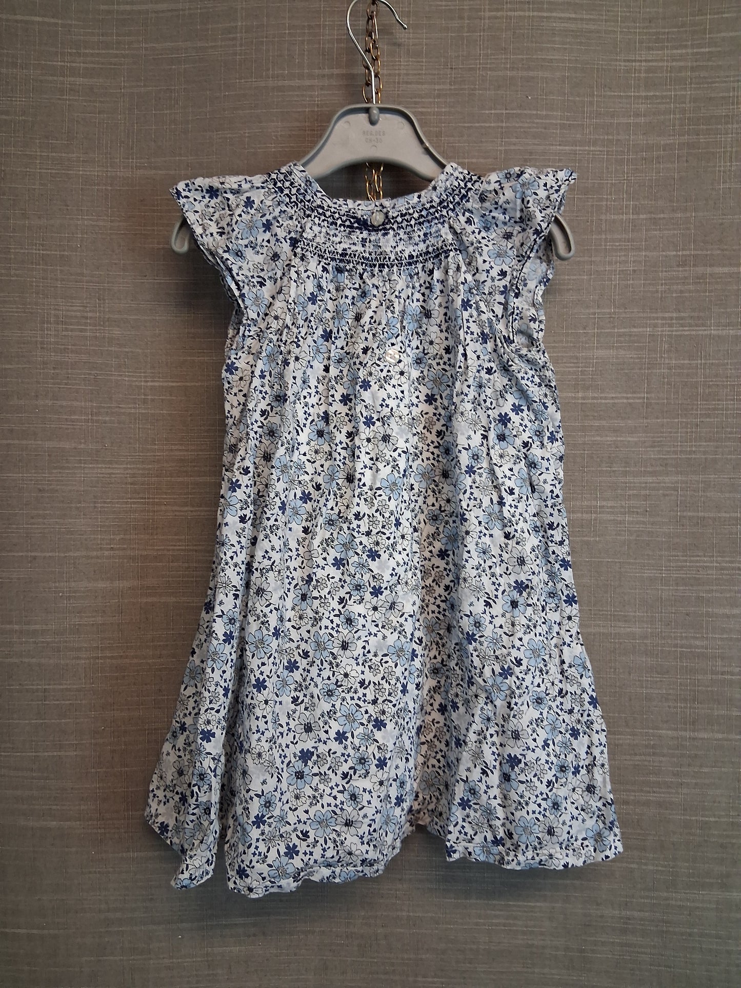 Billie Faiers George Blue Floral A Line Dress Age 12-18 Months