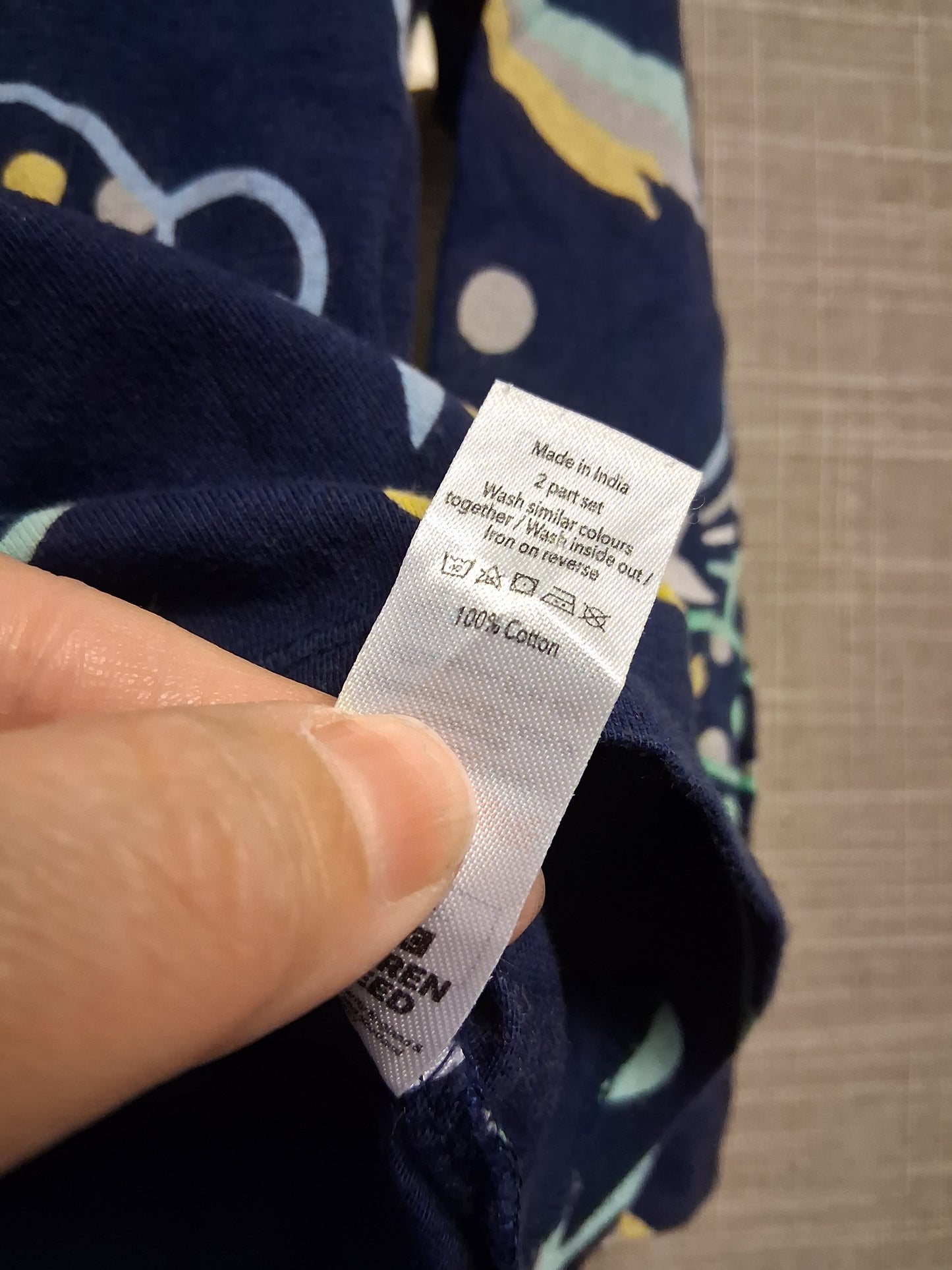 George Boys "Pudsey" Children in Need Pyjamas PJs 2 Piece Set Age 2-3 Years