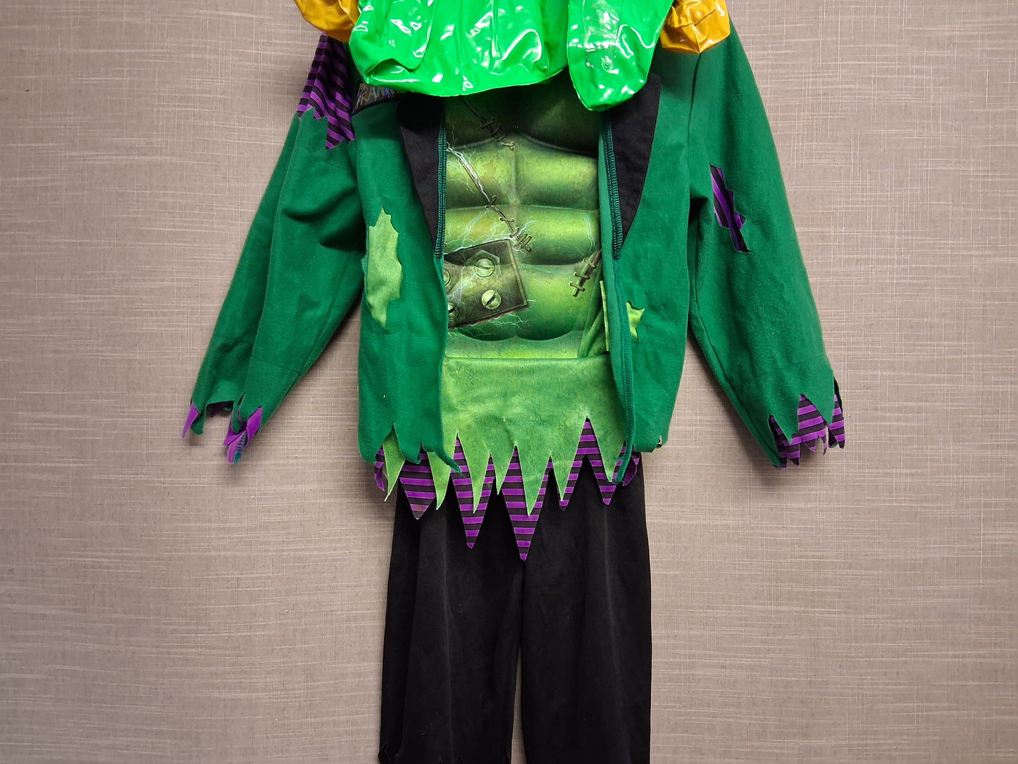 George Halloween Frankenstein Fancy Dress Outfit Inflatable Head Piece Age 3-4 Years