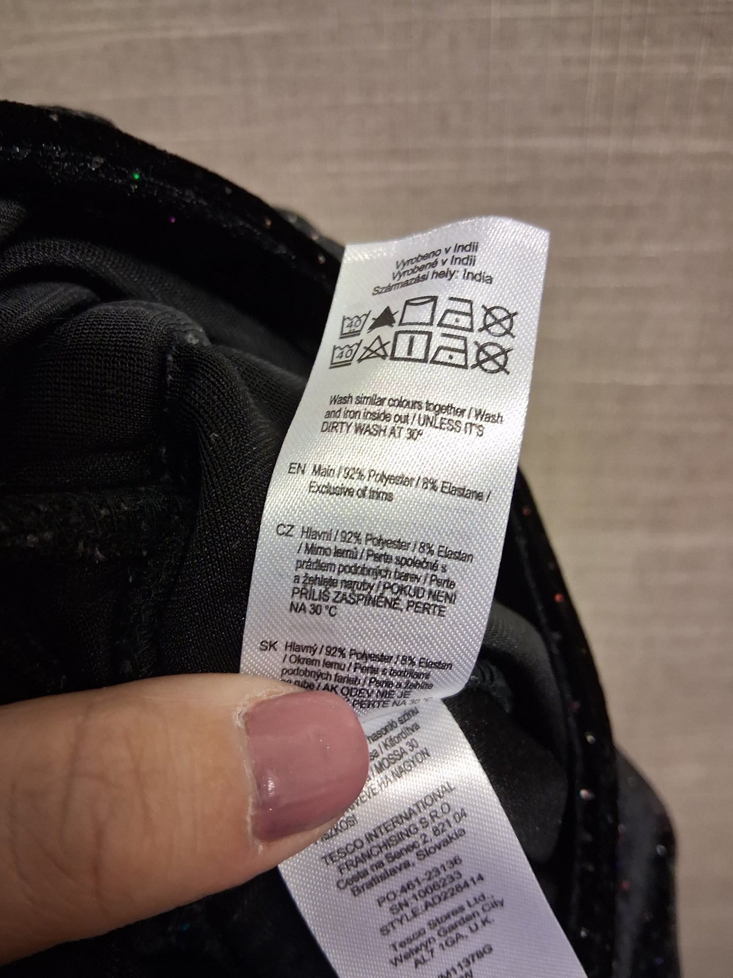 F&F Black Velour Sparkly Jumpsuit Age 6-7 Years