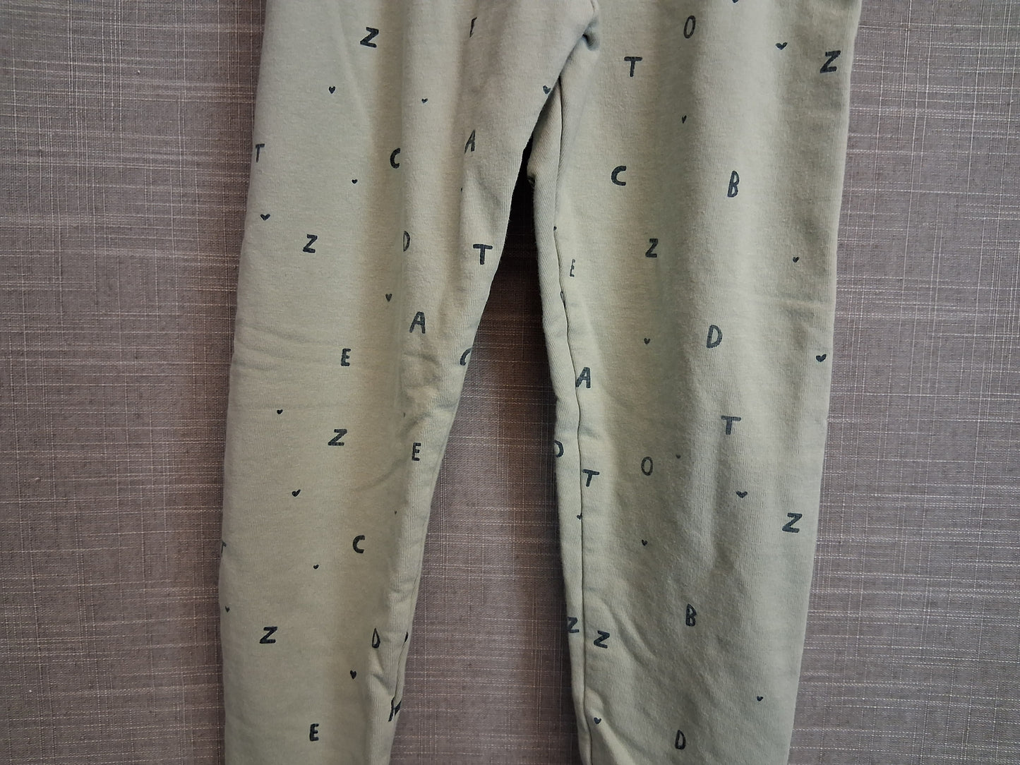 Zara Boys Green Alphabet Print Joggers Age 4-5 Years