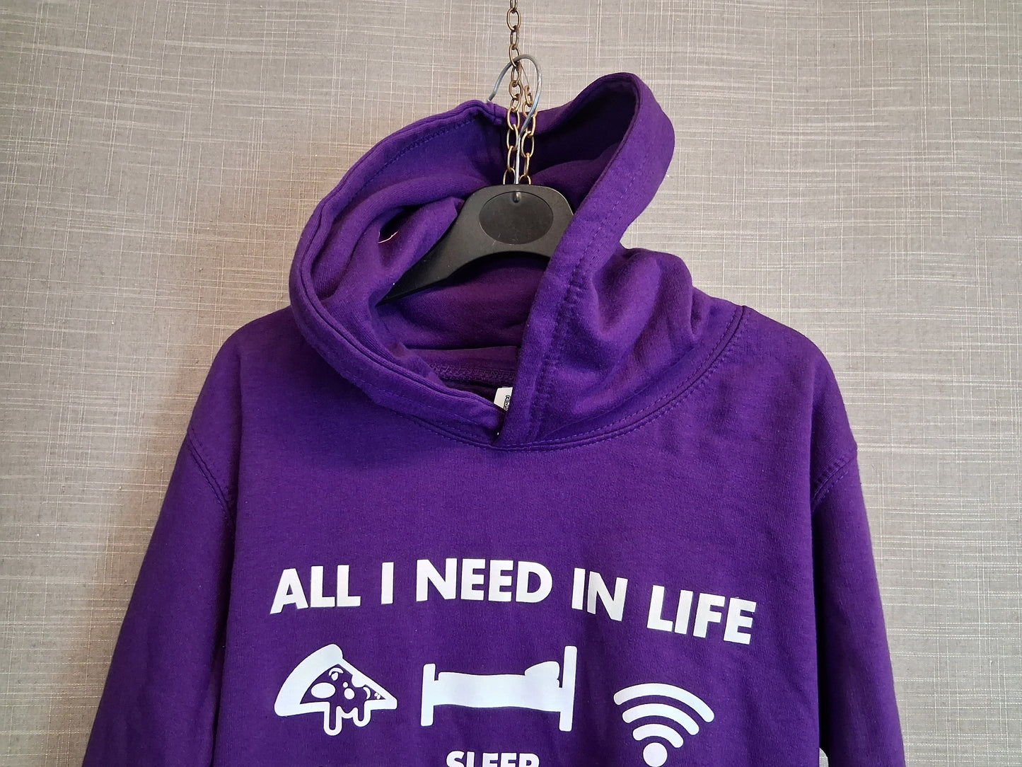 Just Hoods Girls Purple Hoodie Jersey Age 8-10 Years