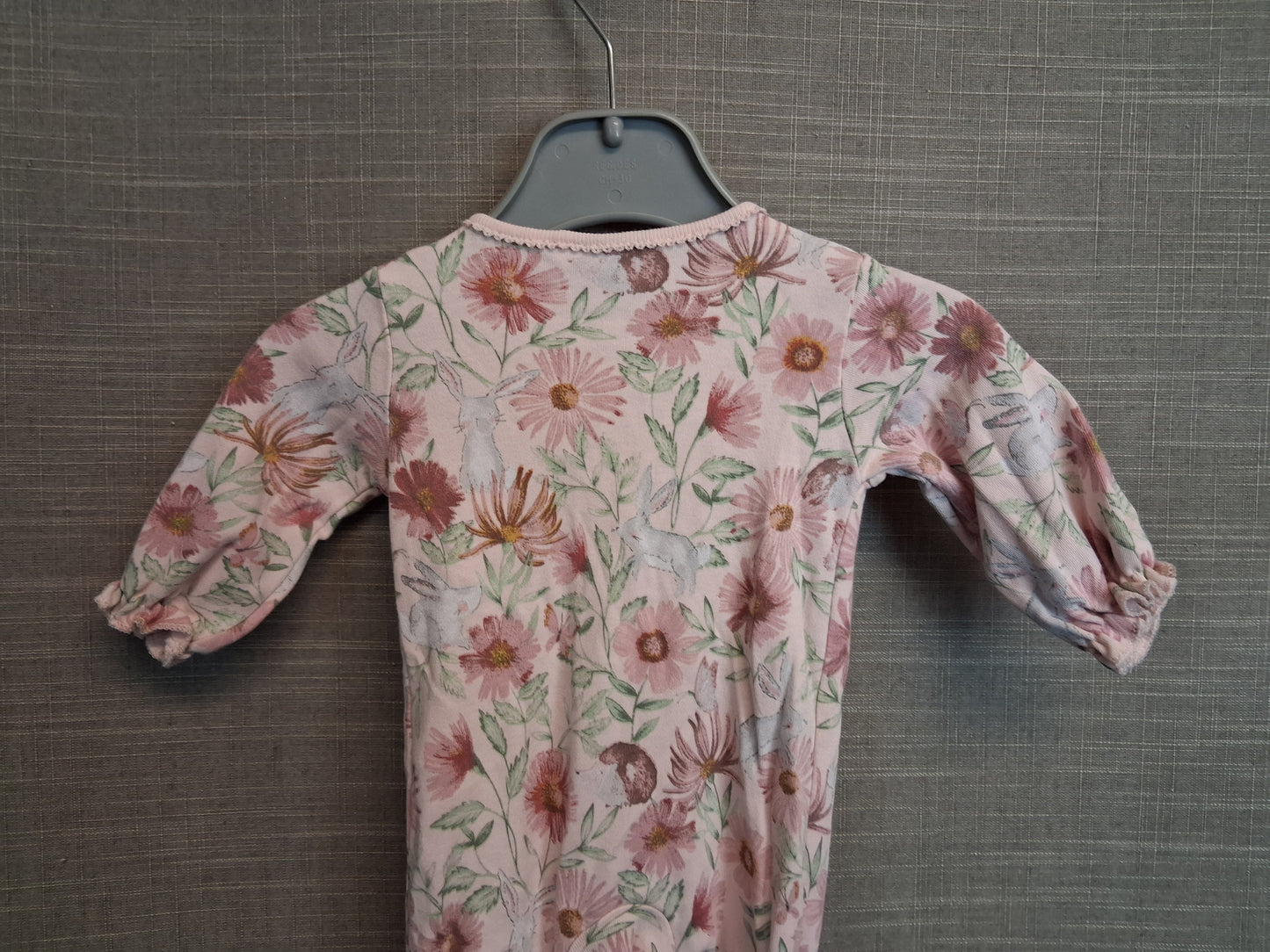 Next Girls Pink Floral Wildlife Sleepsuit Age Tiny Baby