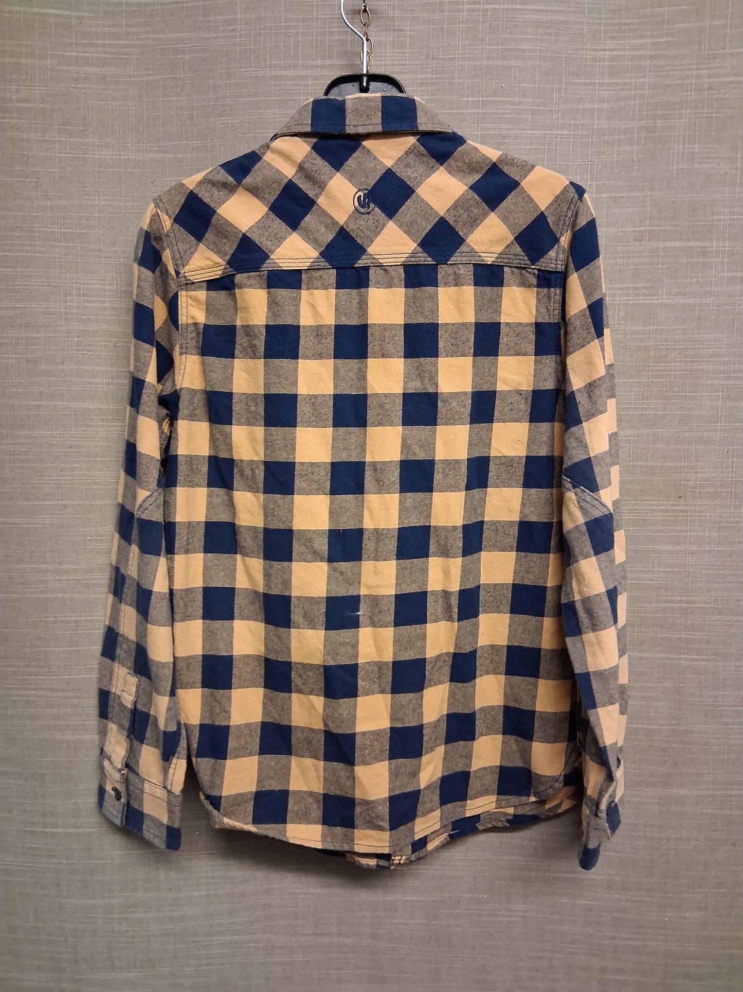 FatFace Boys Checked Shirt Long Sleeve Blue Beige Age 10/11 Years