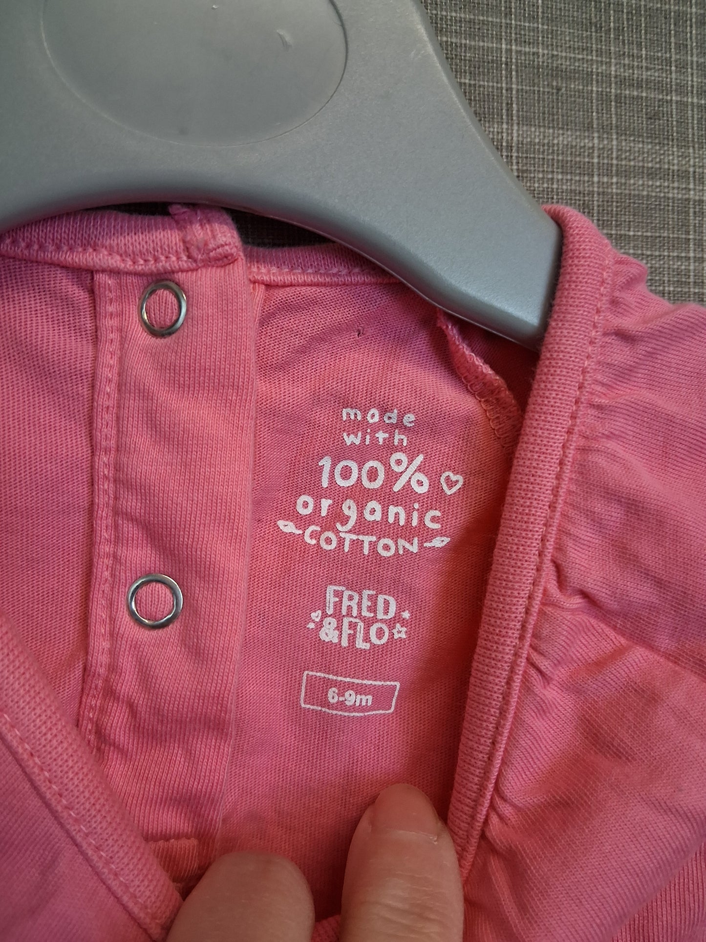 F&F Girls Pink Romper Sleepsuit Age 6-9 Months