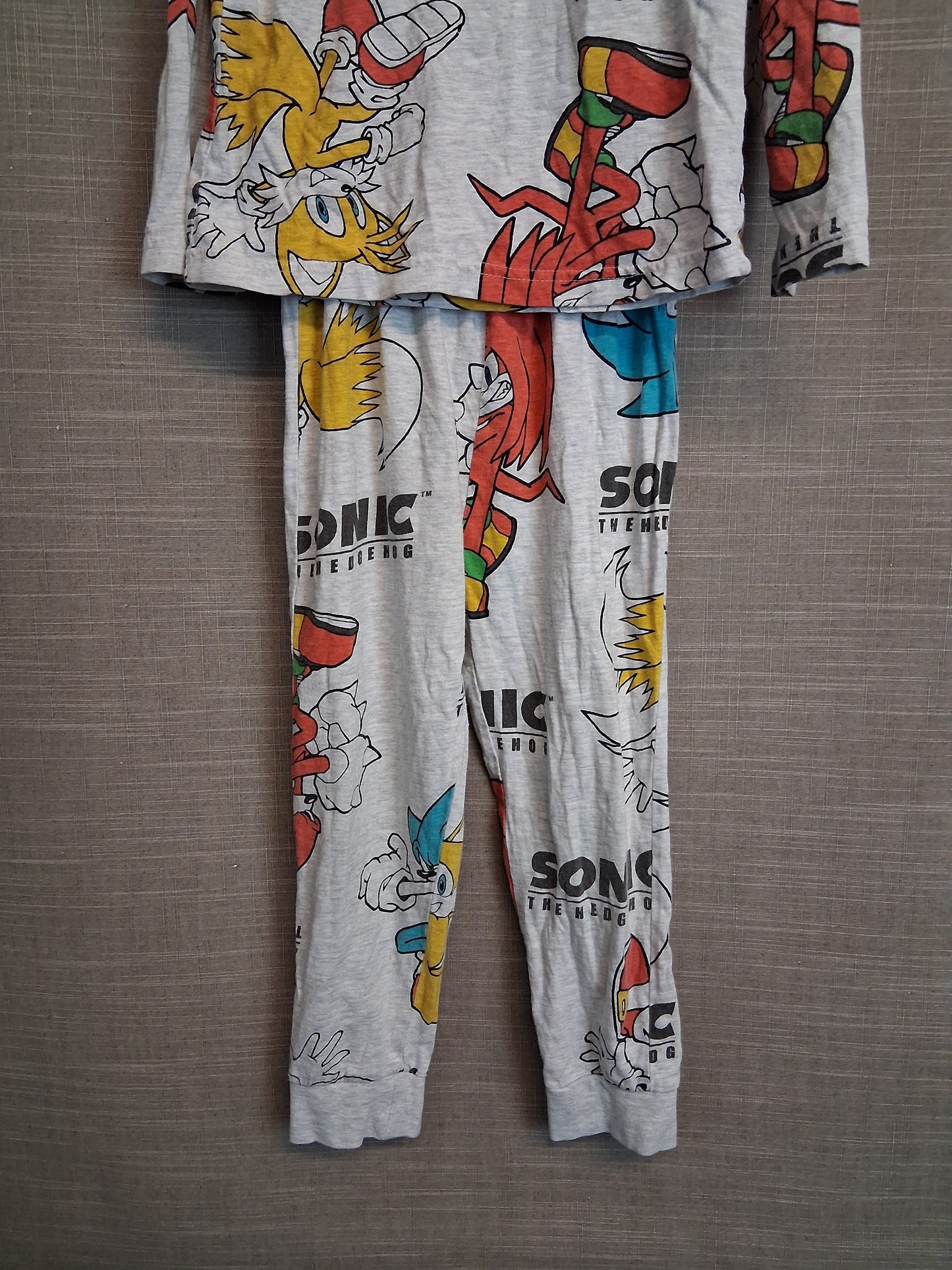 TU Boys Sonic The Hedgehog Pyjamas PJs Set Age 4-5 Years