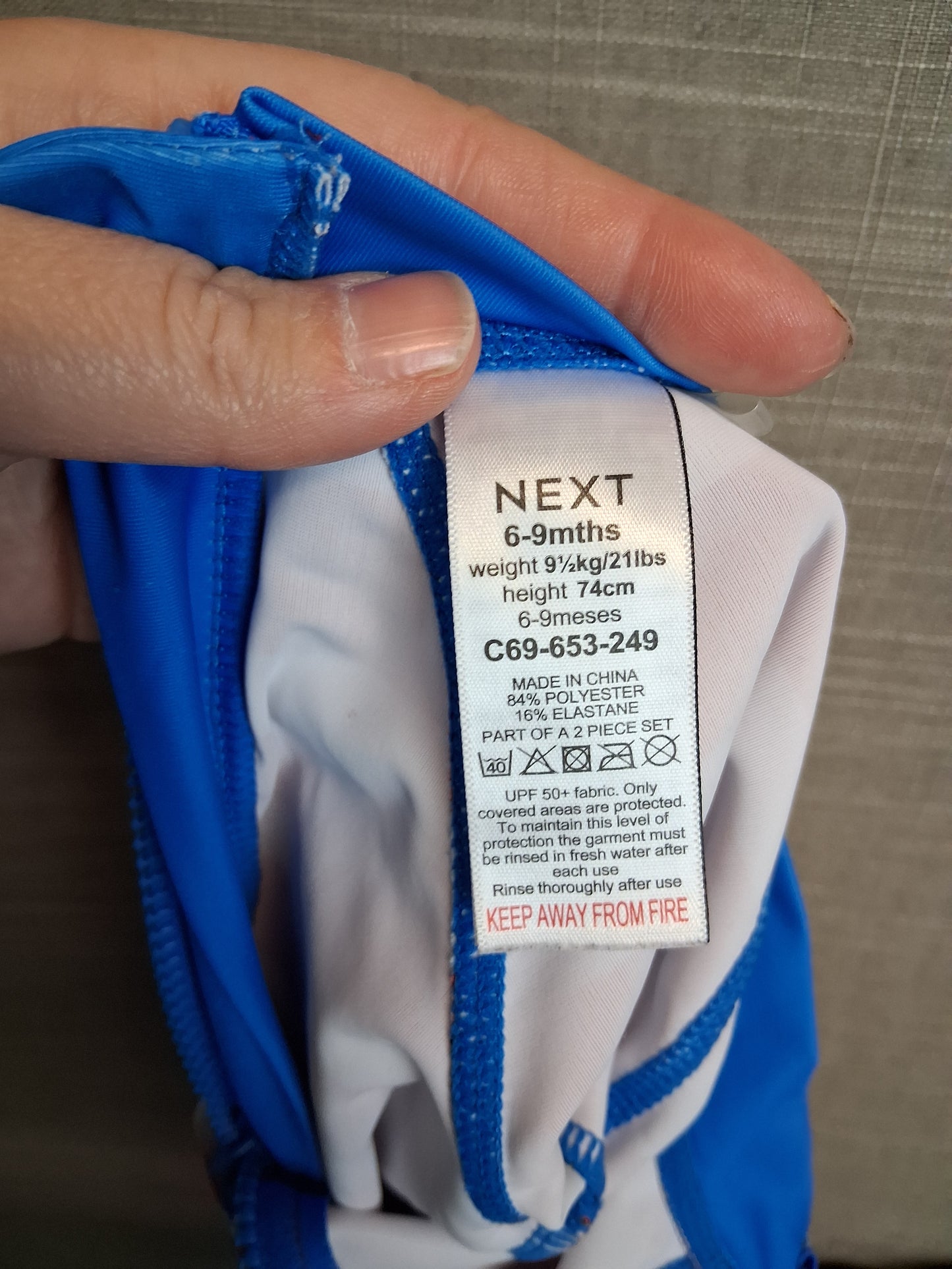 Next Boys All in One Swimsuit Multicolour Age 6-9 Months