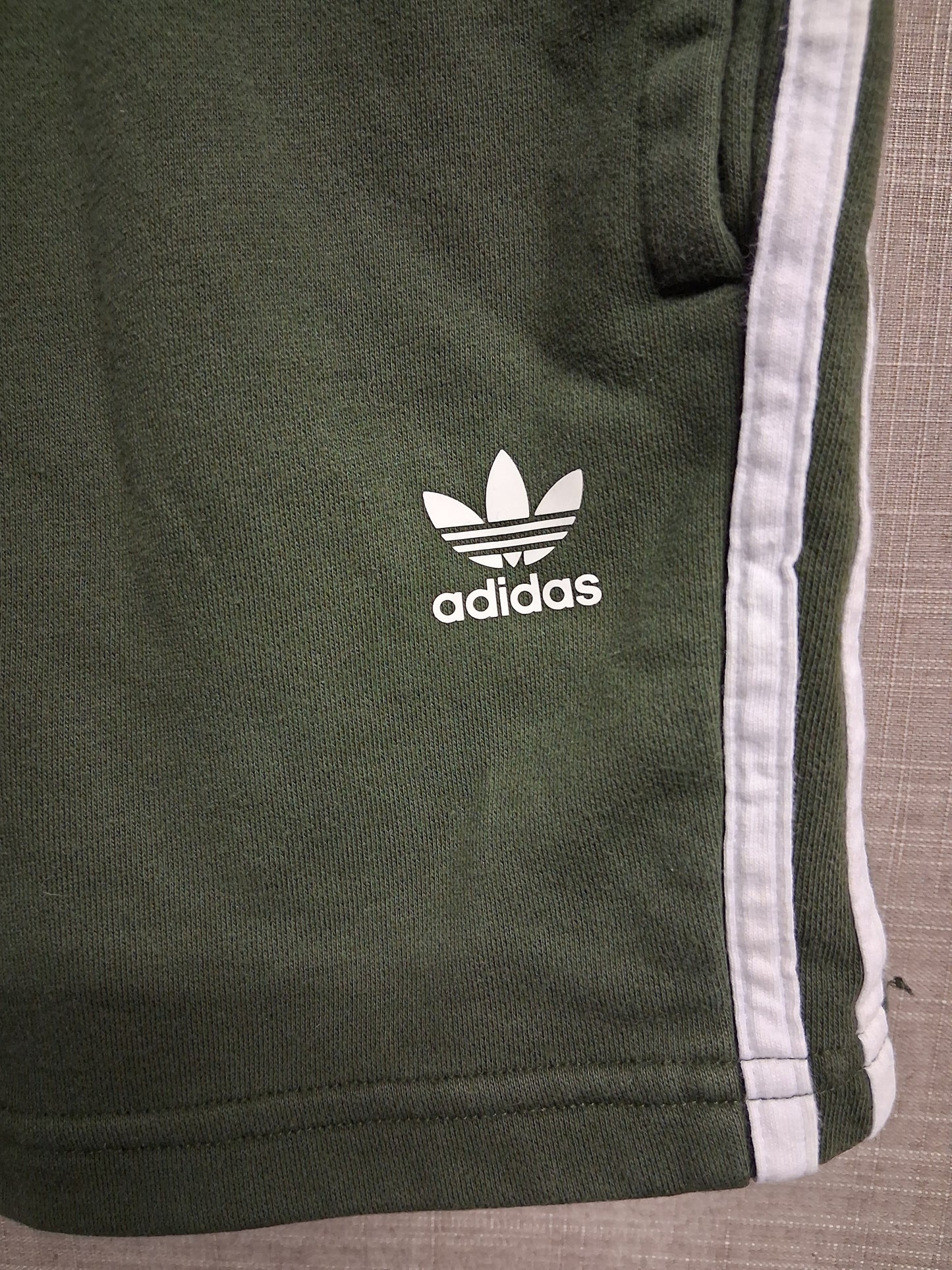 Adidas Boys Green Jersey Jogger Sweat Shorts Age 6-7 Years