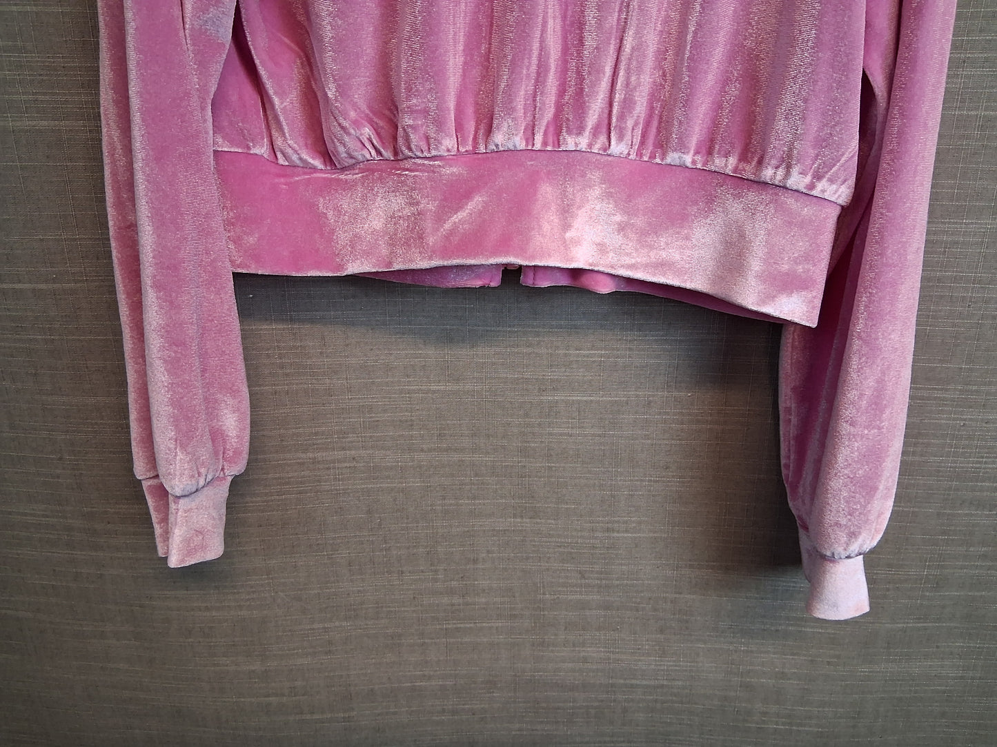 Shein Girls Velour Pink Full Zip Hoodie Age 10 Years